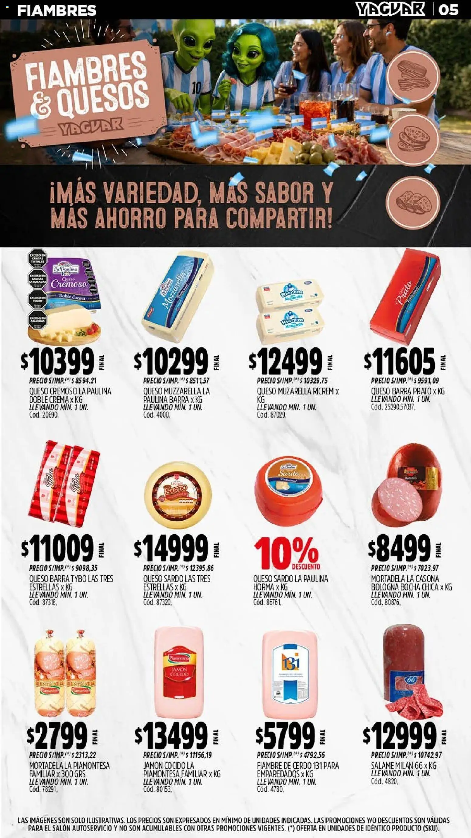 Yaguar - Oferta Semanal San Juan │ válido desde el 06/07/2026 | Página: 7 | Productos: Jamón cocido, Queso, Jamón, Cerdo