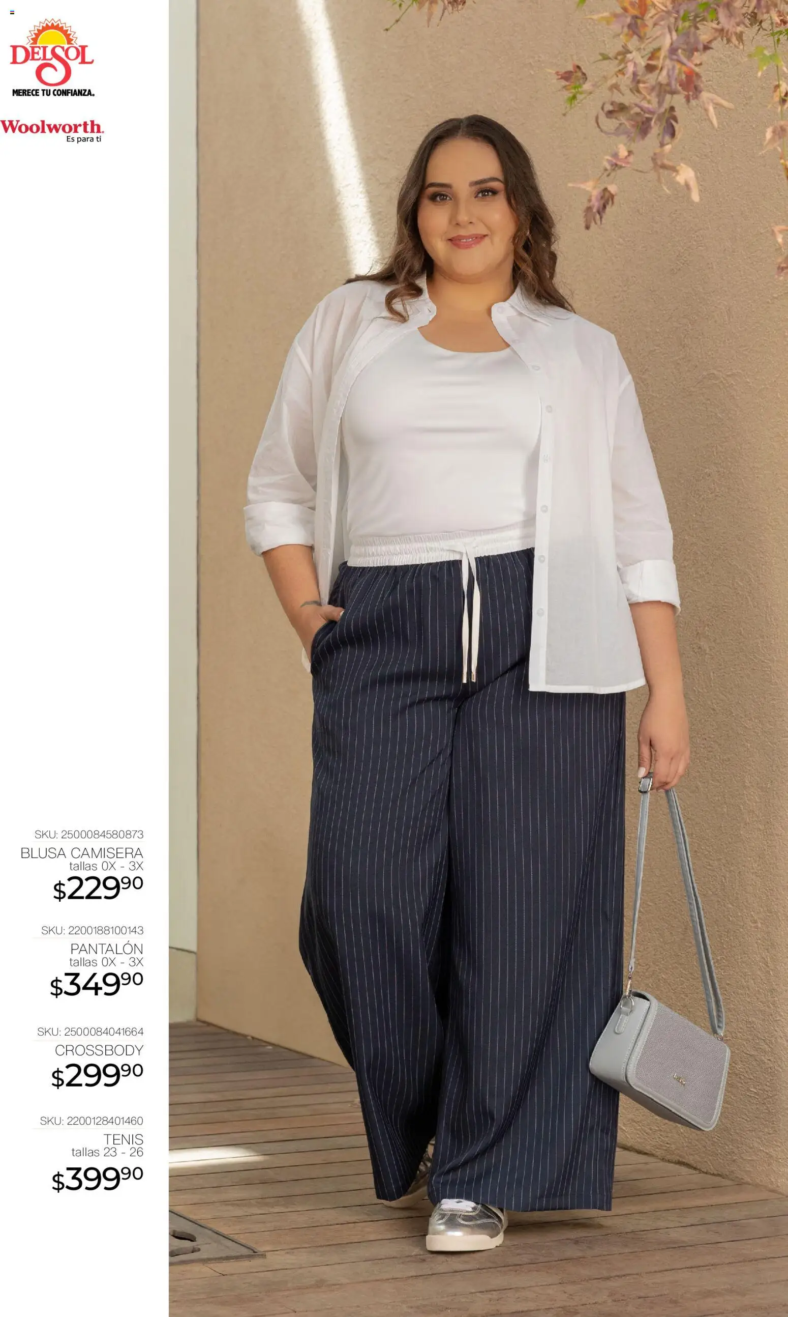Nuevas ofertas de Del Sol y Woolworth válidas en toda la República Mexicana desde el 16.04.2026. ¡Encuentra las mejores ofertas en Del Sol y Woolworth katalog Moda Madres 2026! | Página: 6 | Productos: Blusa, Tenis