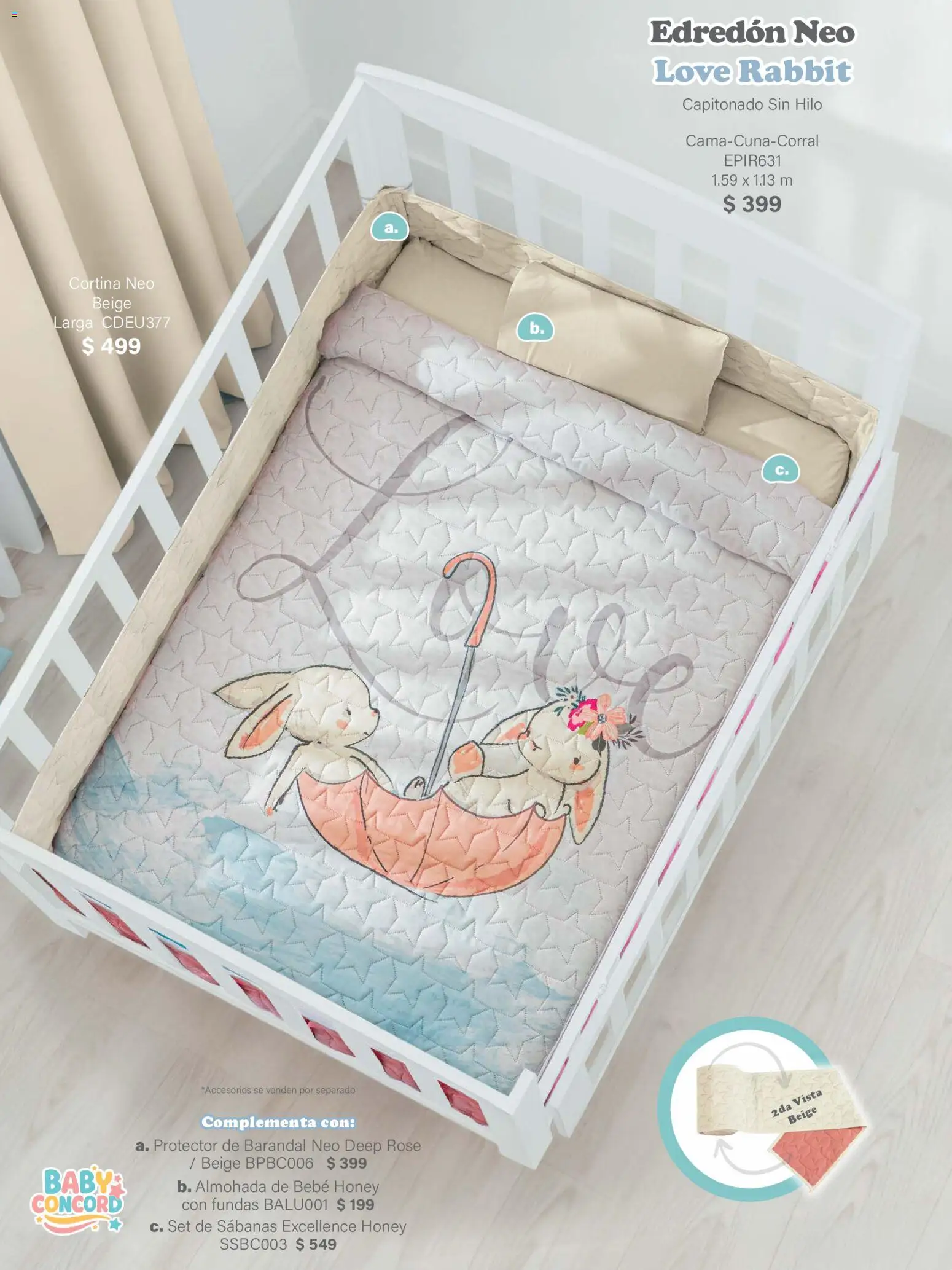 Nuevas ofertas de Colchas Concord válidas en toda la República Mexicana desde el 01/02/2026. ¡Encuentra las mejores ofertas en Colchas Concord catálogo Baby! | Página: 6 | Productos: Almohada, Sabanas