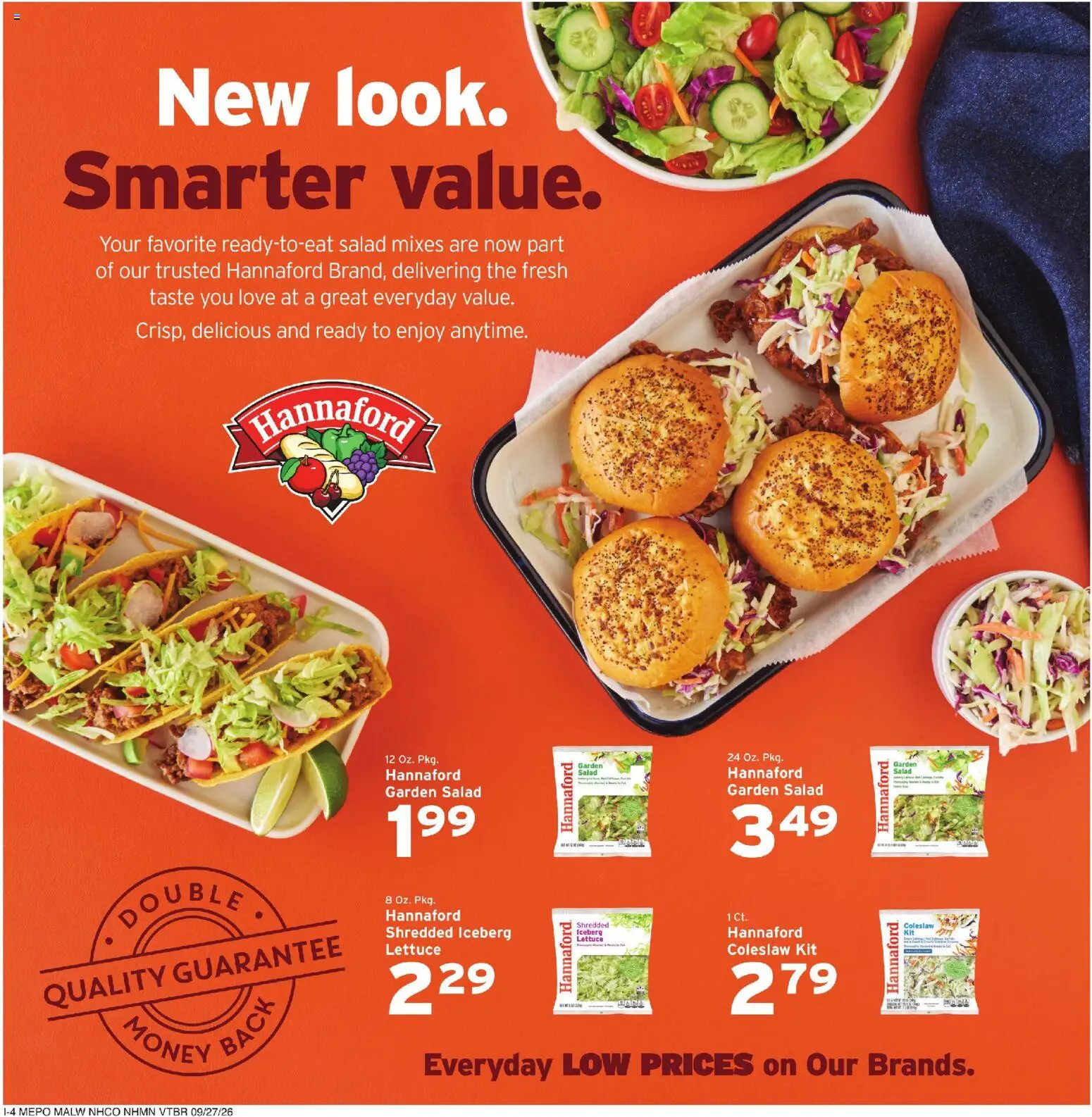 Hannaford Weekly Flyer - valid from 09/27/2026 | Page: 12 | Products: Lettuce, Salad