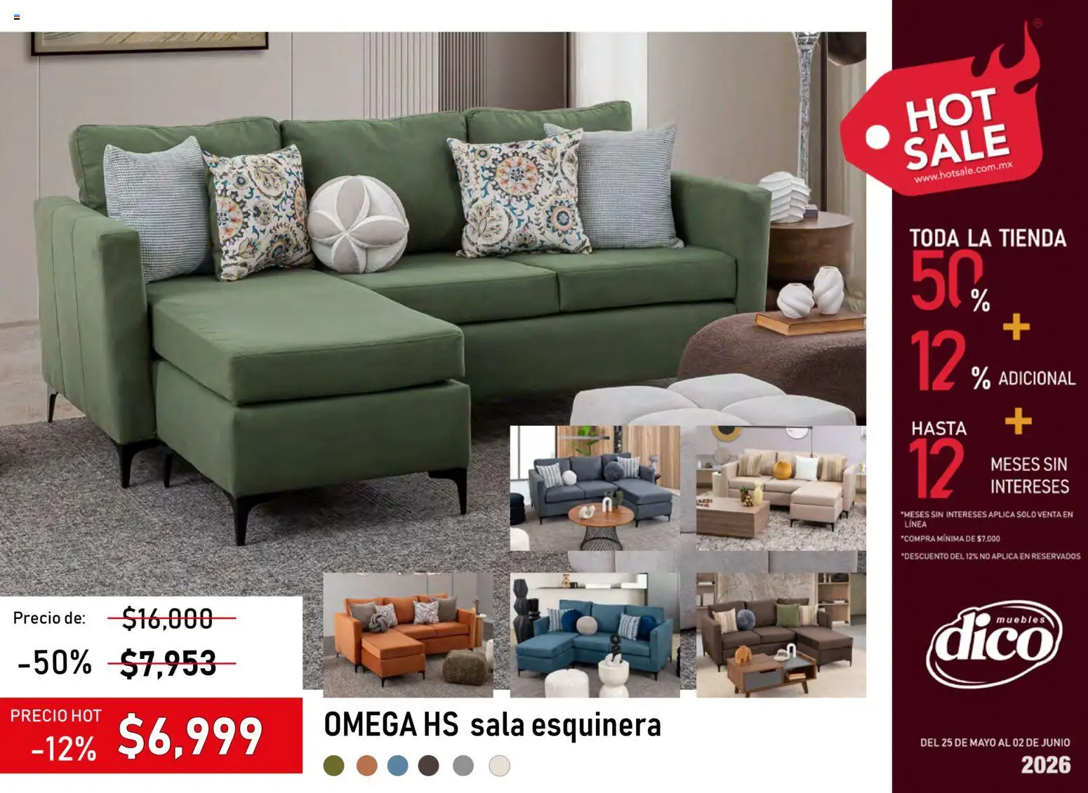 Nuevas ofertas de Muebles Dico válidas en toda la República Mexicana desde el 25.05.2026. ¡Encuentra las mejores ofertas en Muebles Dico - Hot Sale 2026 | Pacifico! | Página: 43