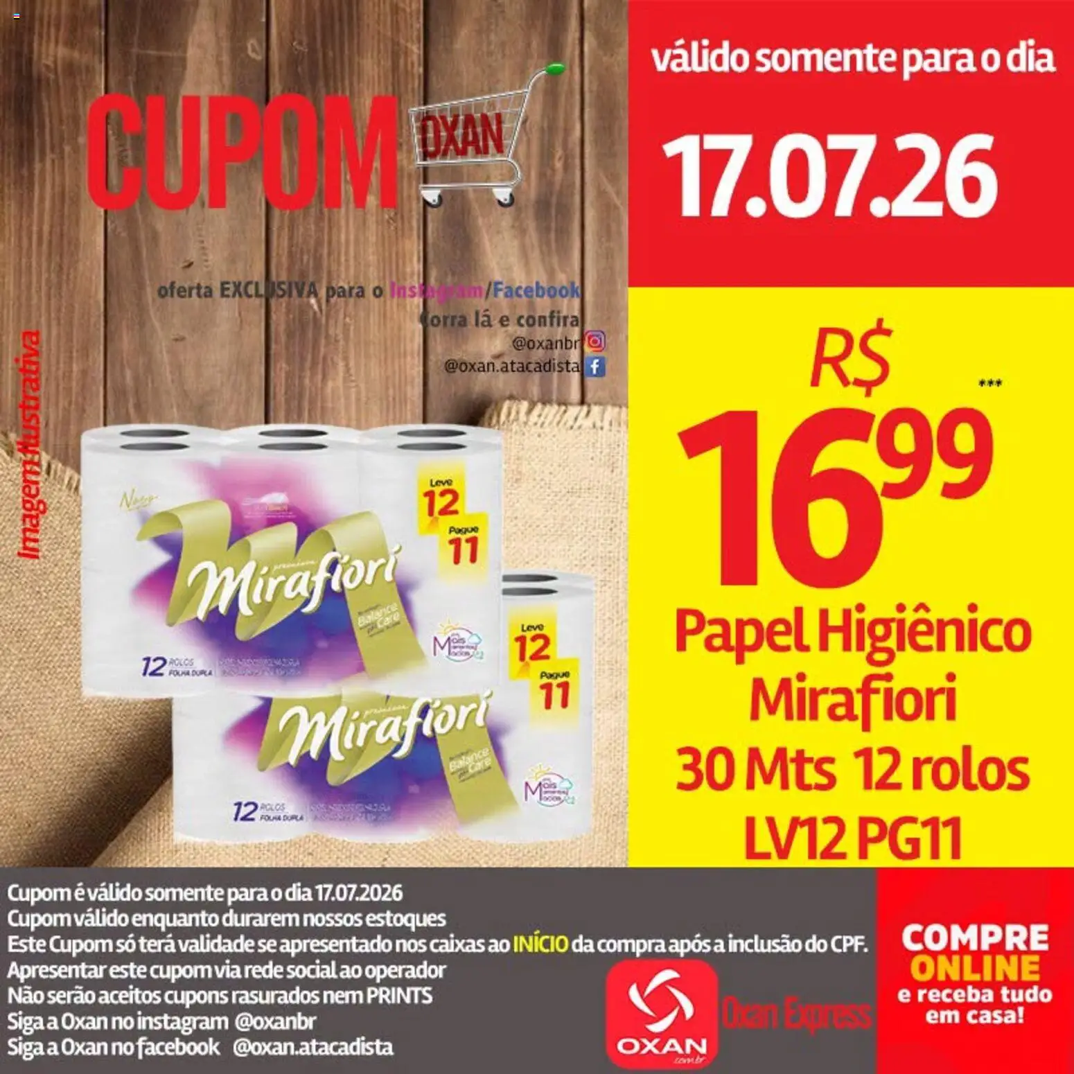 Oxan Atacadista Folheto - válido de 17/07/2026 | Página: 8 | Produtos: Papel higiênico