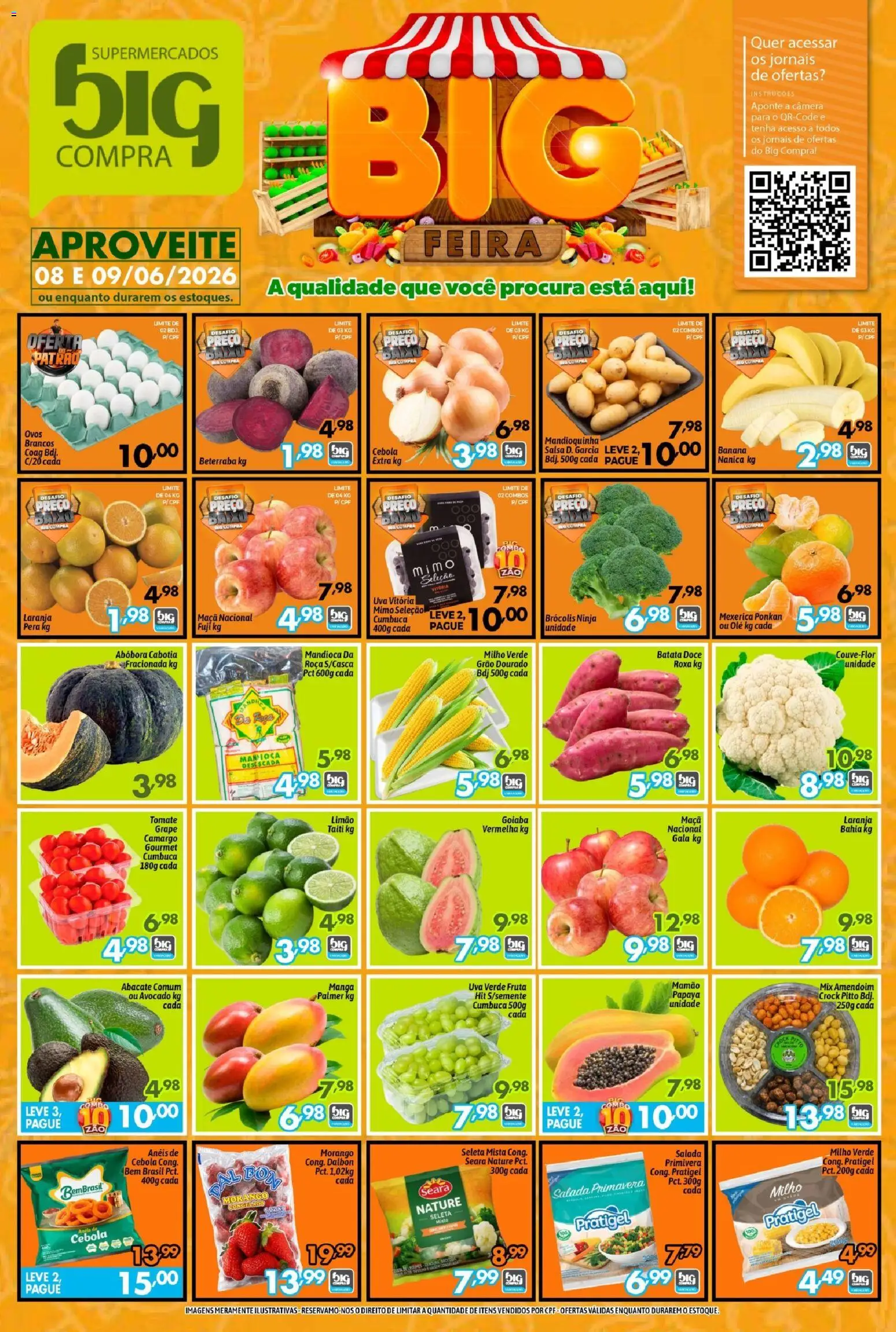Big Compra Folheto - válido de 08.06.2026 | Página: 1 | Produtos: Beterraba, Ovos, Brócolis, Batata