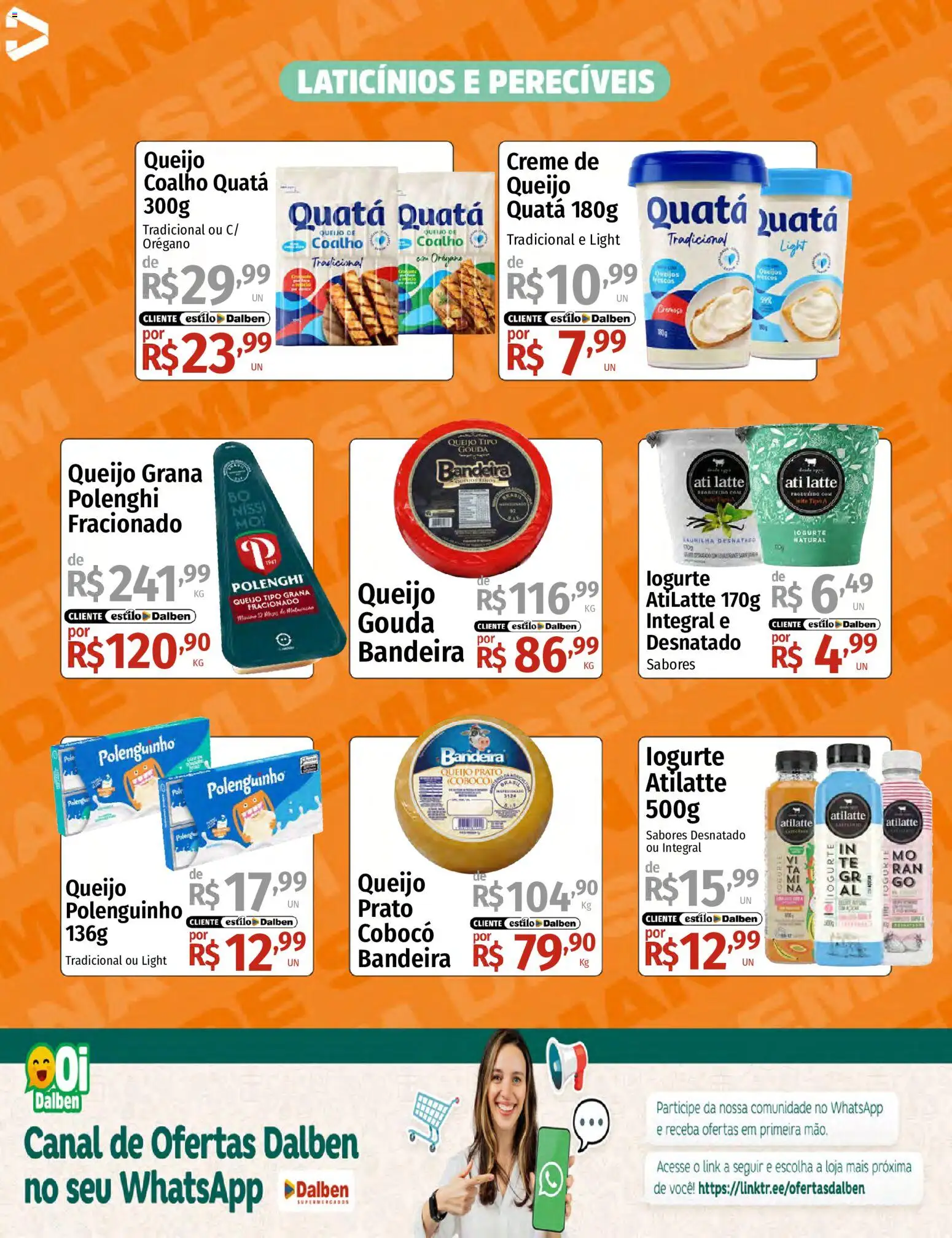 Supermercado Dalben Folheto - válido de 08.05.2026 | Página: 10 | Produtos: Iogurte, Queijo coalho, Gouda, Creme