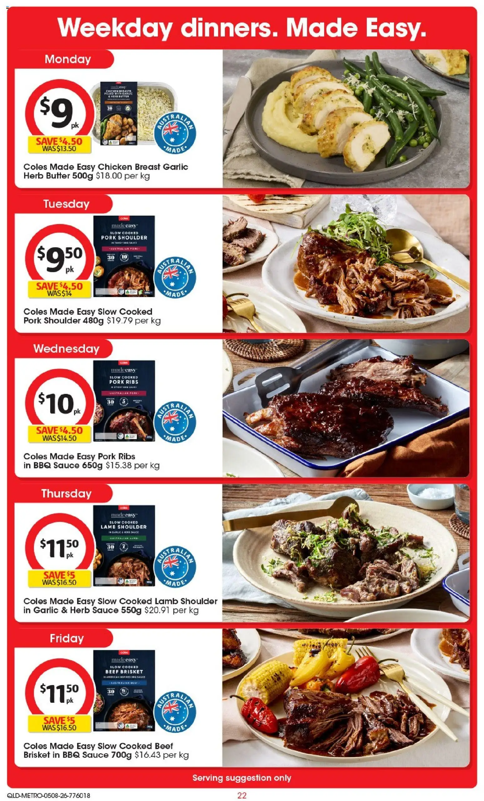 Coles catalogue - valid from 05/08/2026 | Page: 22 | Products: BBQ Sauce, Pork, Lamb, Beef