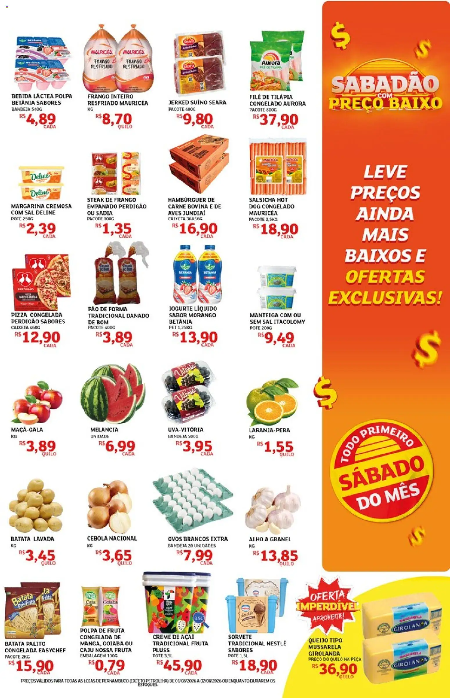 Assaí Atacadista Folheto - válido de 01/08/2026 | Página: 3 | Produtos: Caju, Alho, Pão, Mussarela