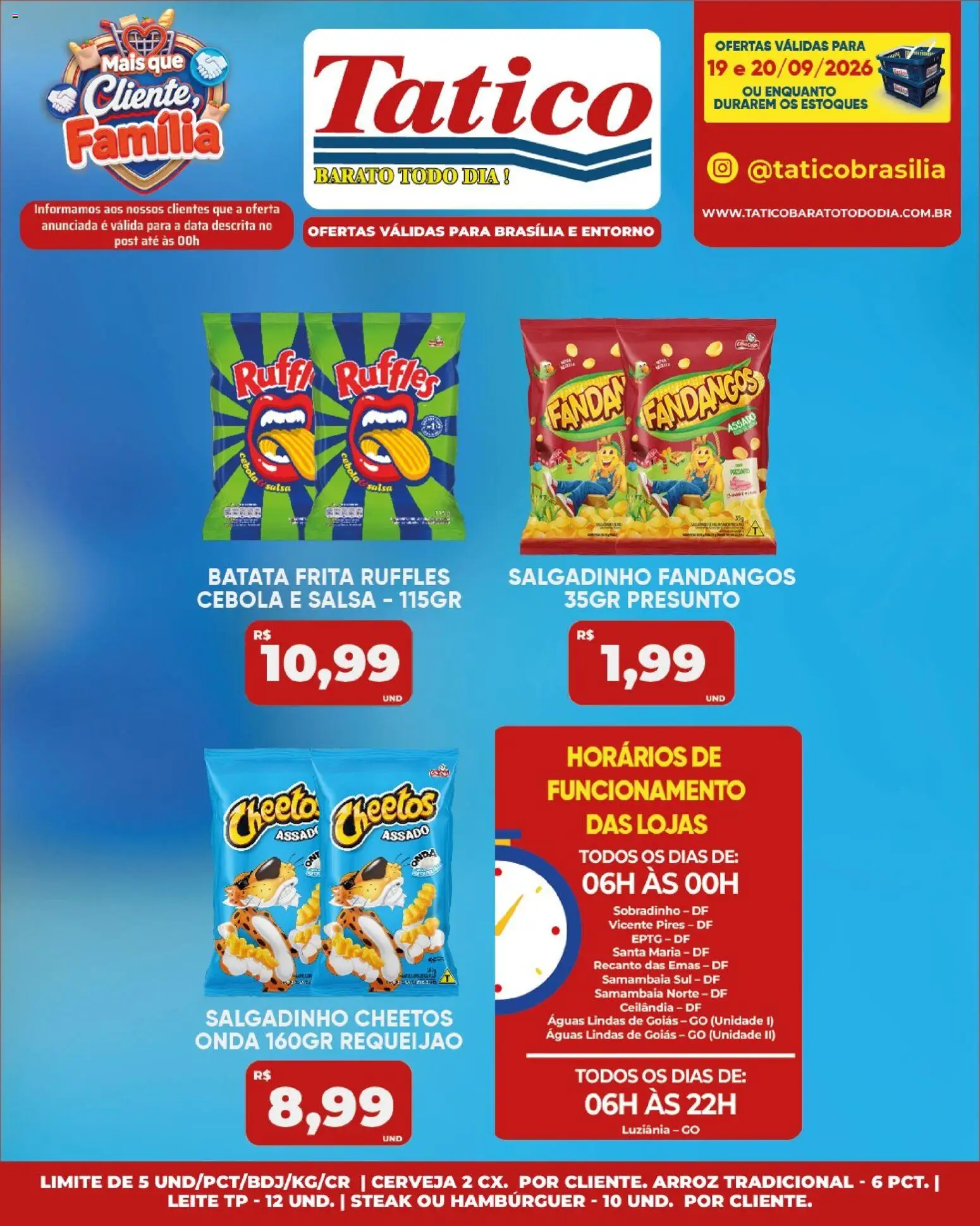 Tatico Folheto - válido de 19/09/2026 | Página: 17 | Produtos: Salsa, Presunto, Cerveja, Hambúrguer