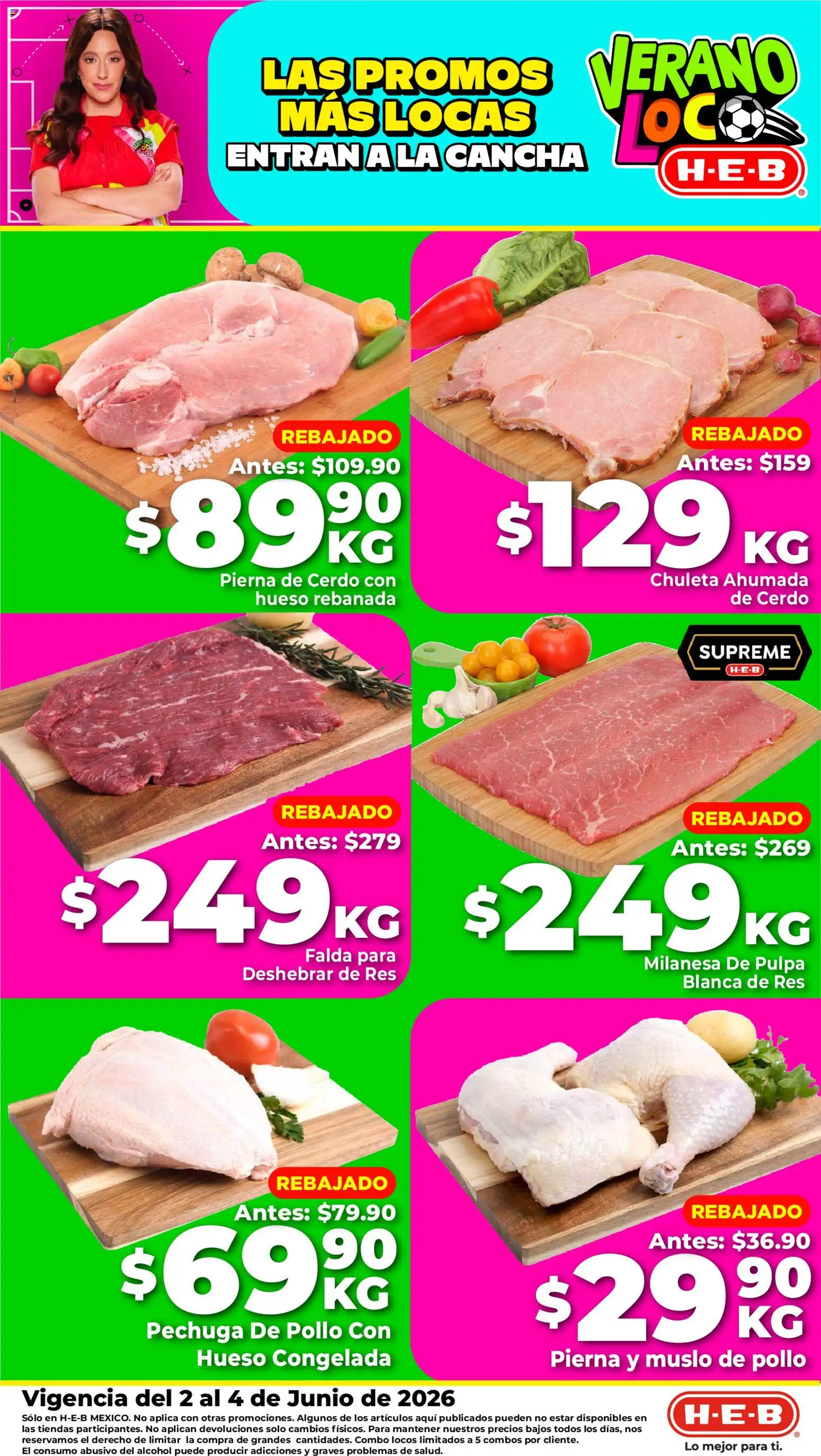 Nuevas ofertas de H-E-B válidas en toda la República Mexicana desde el 02.06.2026. ¡Encuentra las mejores ofertas en H-E-B folleto Las promos más locas! | Página: 1