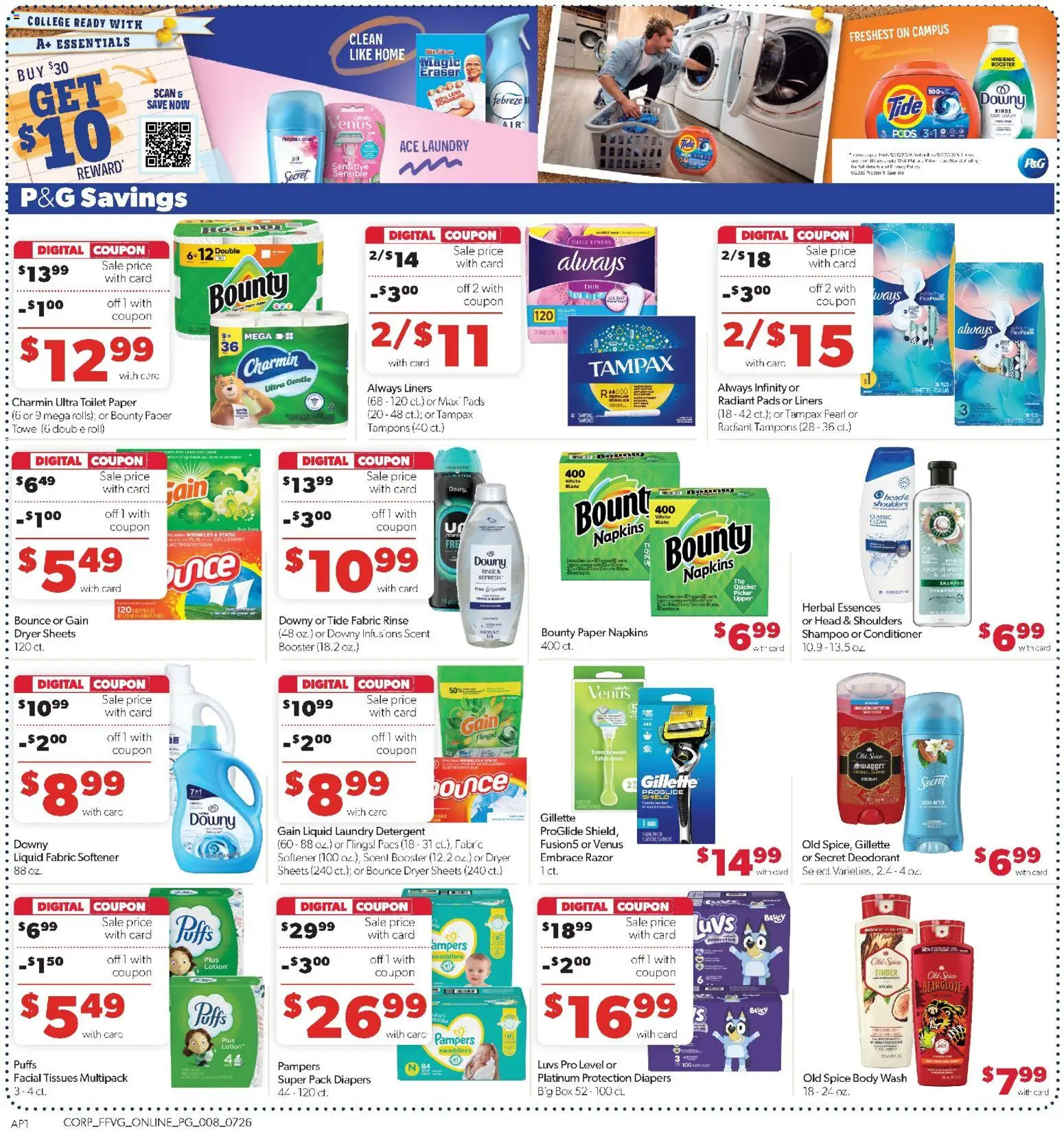 Family Fare Weekly Ad - valid from 07/26/2026 | Page: 12 | Products: Conditioner, Fabric softener, Body Wash, Dryer