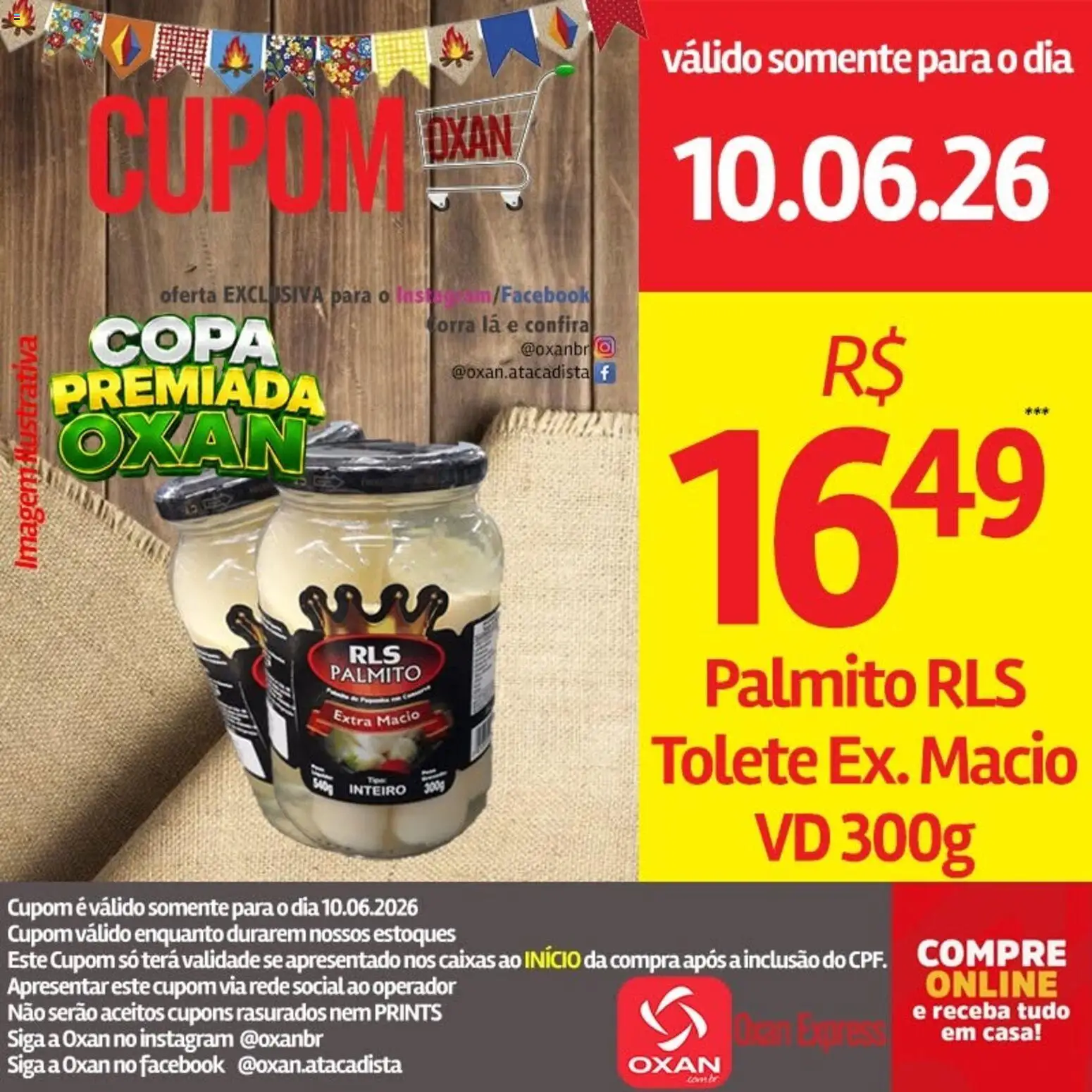 Oxan Atacadista Folheto - válido de 10.06.2026 | Página: 7 | Produtos: Palmito, Copa