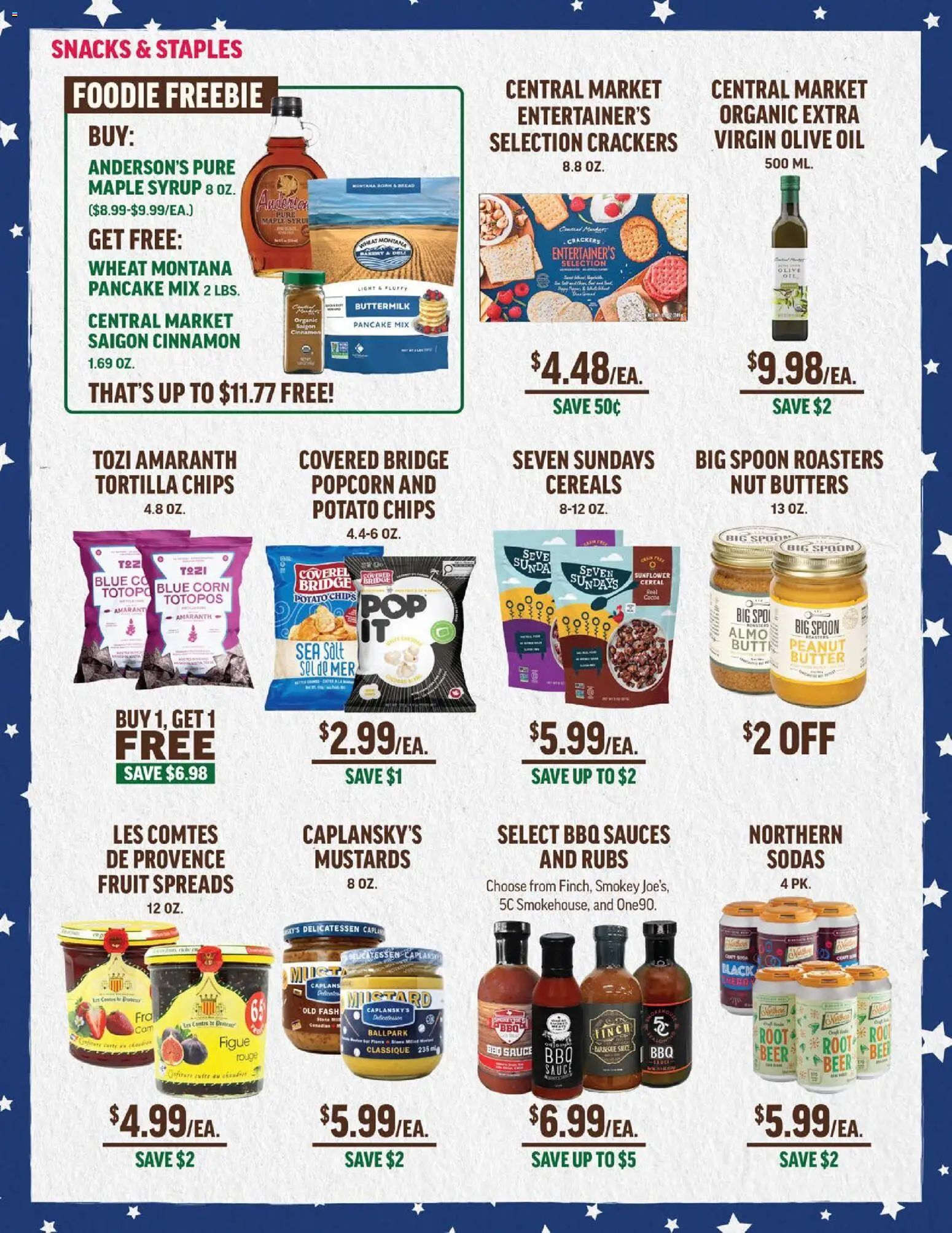 Central Market Weekly Ad - valid from 09/02/2026 | Page: 4 | Products: Potato chips, Syrup, Oil, Sauce