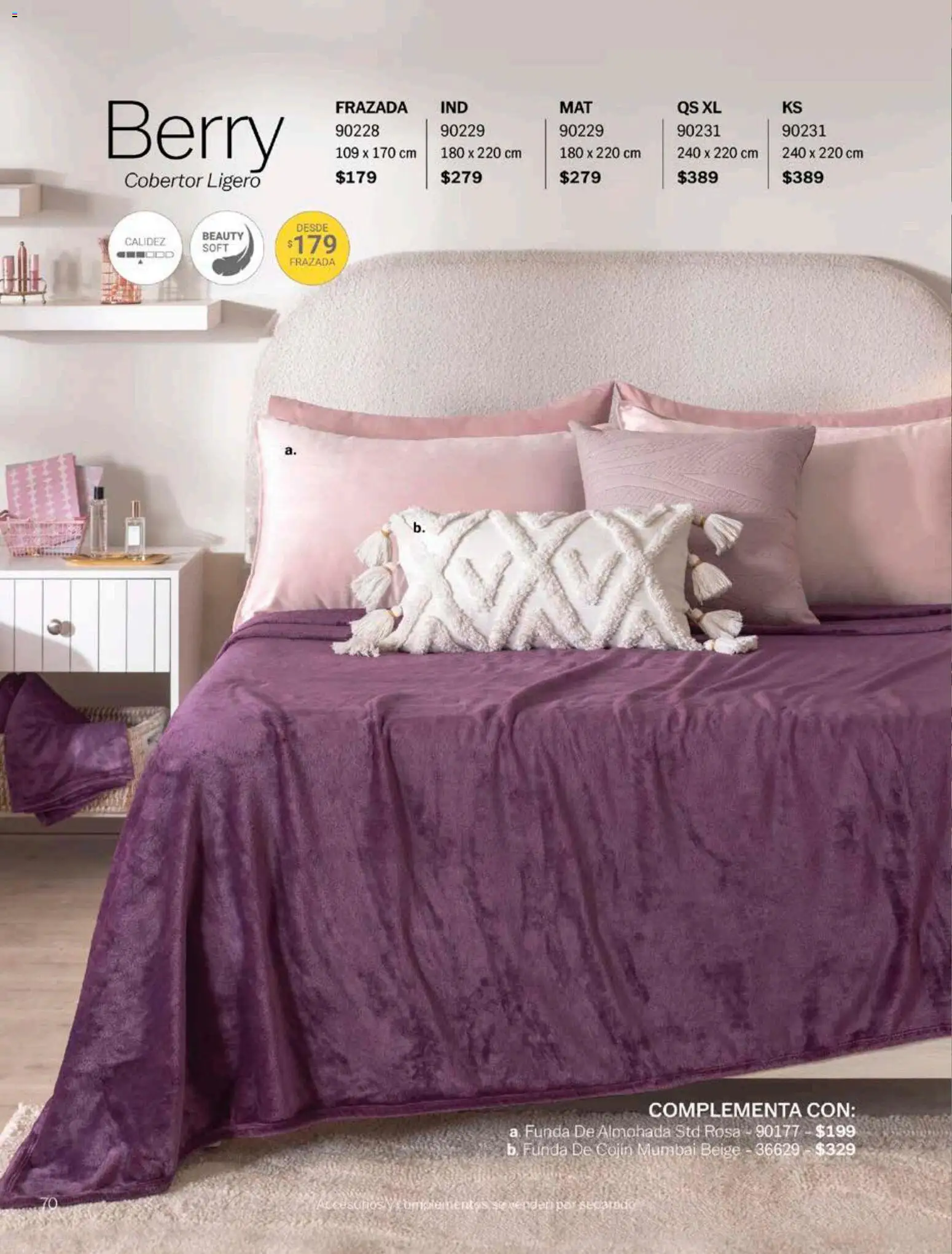 Nuevas ofertas de Vianney válidas en toda la República Mexicana desde el 17/08/2026. ¡Encuentra las mejores ofertas en Vianney catálogo! | Página: 72 | Productos: Cobertor, Funda, Funda de almohada, Almohada