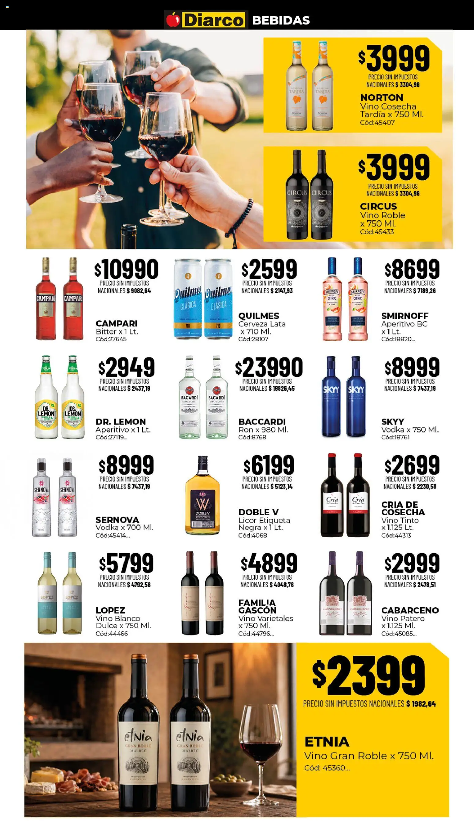 Diarco - Ofertas Santiago Del Estero │ válido desde el 24/08/2026 | Página: 8 | Productos: Campari, Vino blanco, Dulce, Cerveza