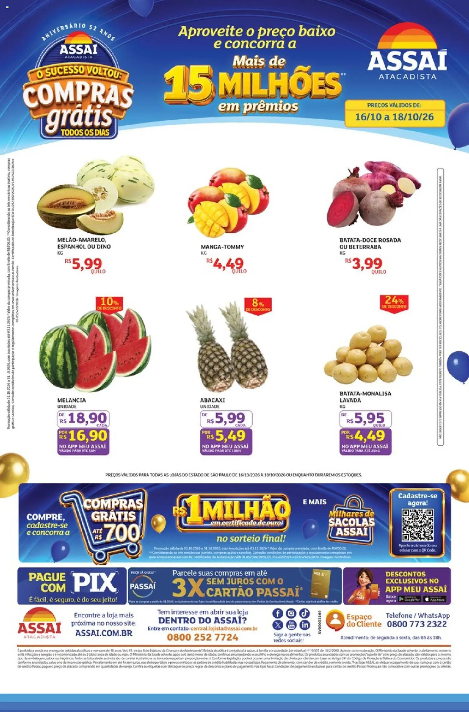 Assaí Atacadista Folheto - válido de 16/10/2026 | Página: 1