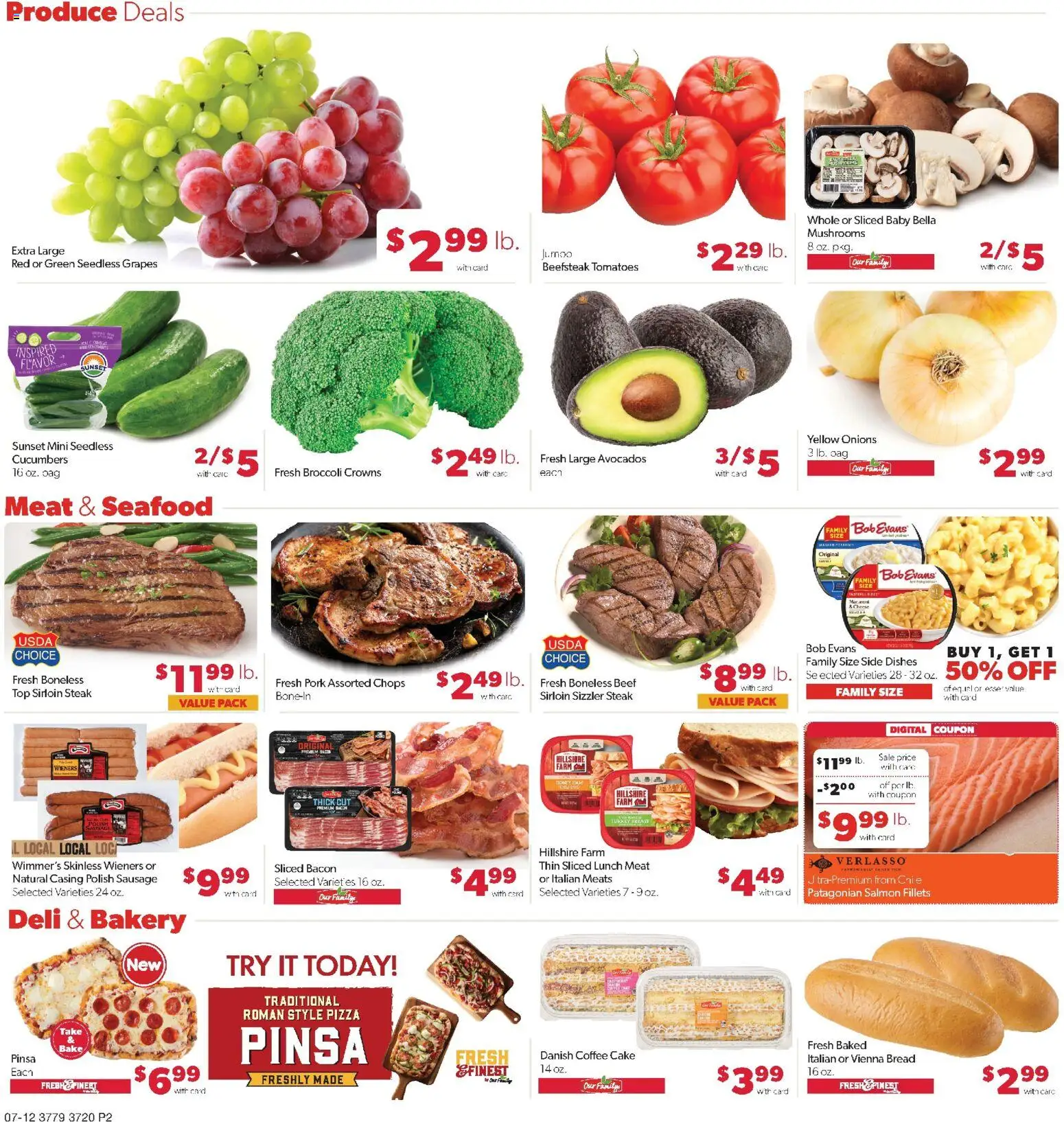 Family Fare Weekly Ad - NE - valid from 07/12/2026 | Page: 2 | Products: Bakery, Tomatoes, Cucumbers, Seafood