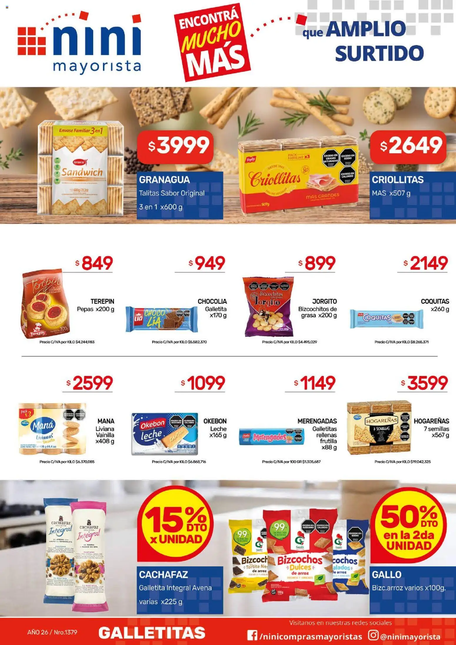 NINI Mayorista catálogo │ válido desde el 28/09/2026 | Página: 41 | Productos: Vainilla, Leche, Arroz, Snacks
