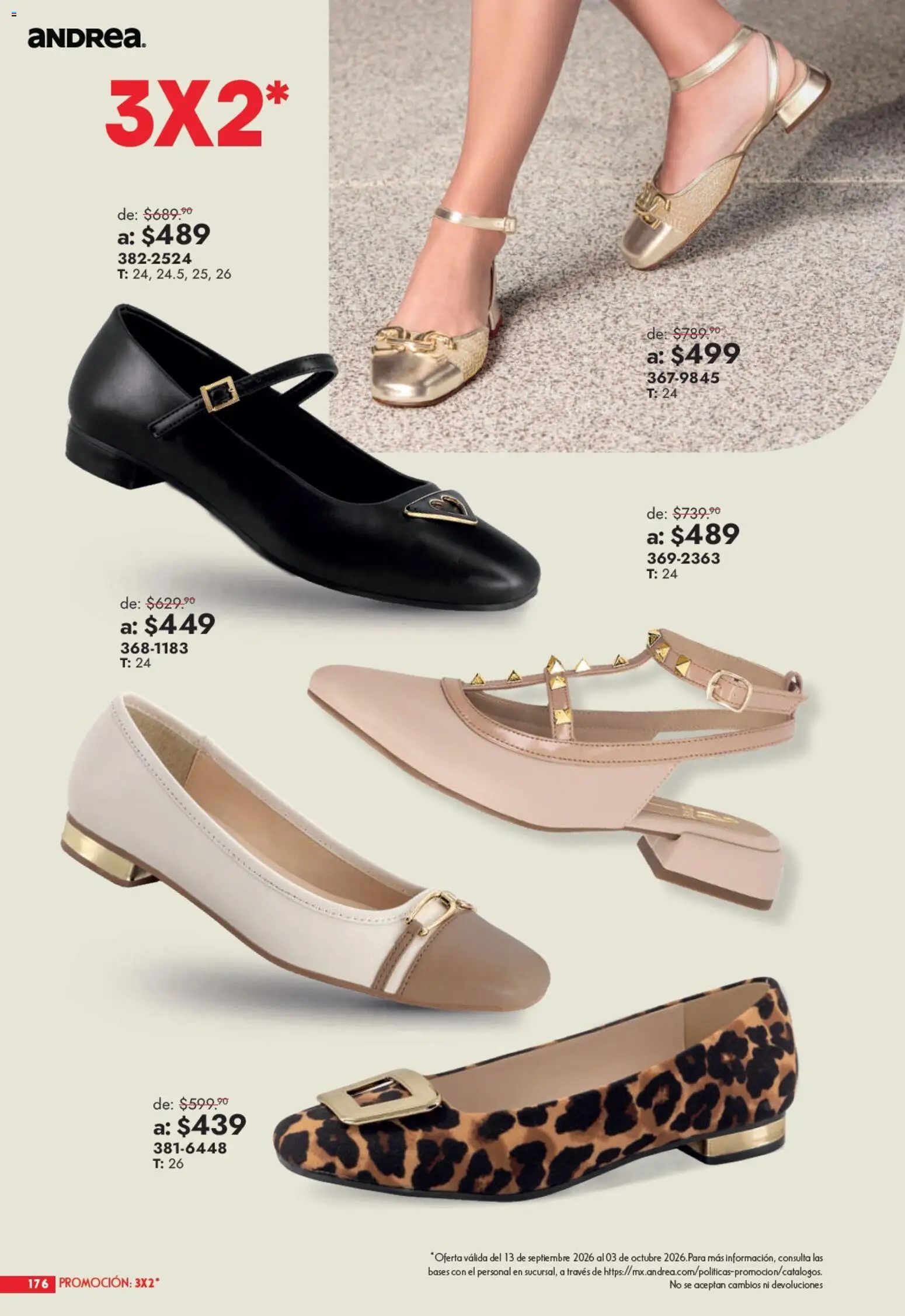 Nuevas ofertas de Andrea válidas en toda la República Mexicana desde el 13/09/2026. ¡Encuentra las mejores ofertas en Andrea catálogo Outlet! | Página: 176