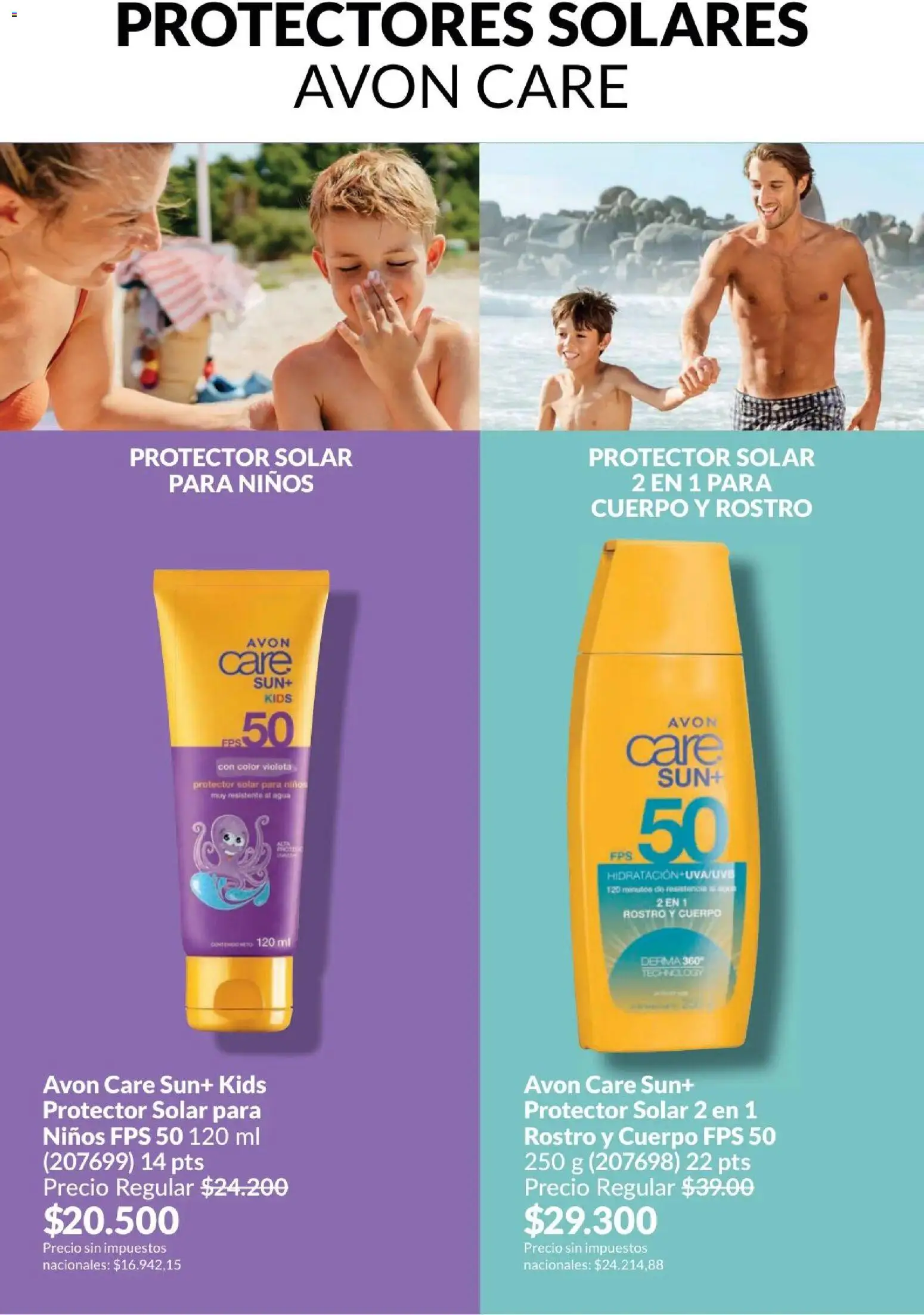 Catálogo AVON Campaña 4/2026 │ válido desde el 01/04/2026 | Página: 152 | Productos: Protector solar para niños, Protector solar, Agua