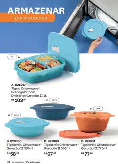 Tupperware catálogo Vitrine 07 - Pré-Visualização do folheto da loja Tupperware, válido de 01.07.2026 | Página: 24 | Produtos: Tigela
