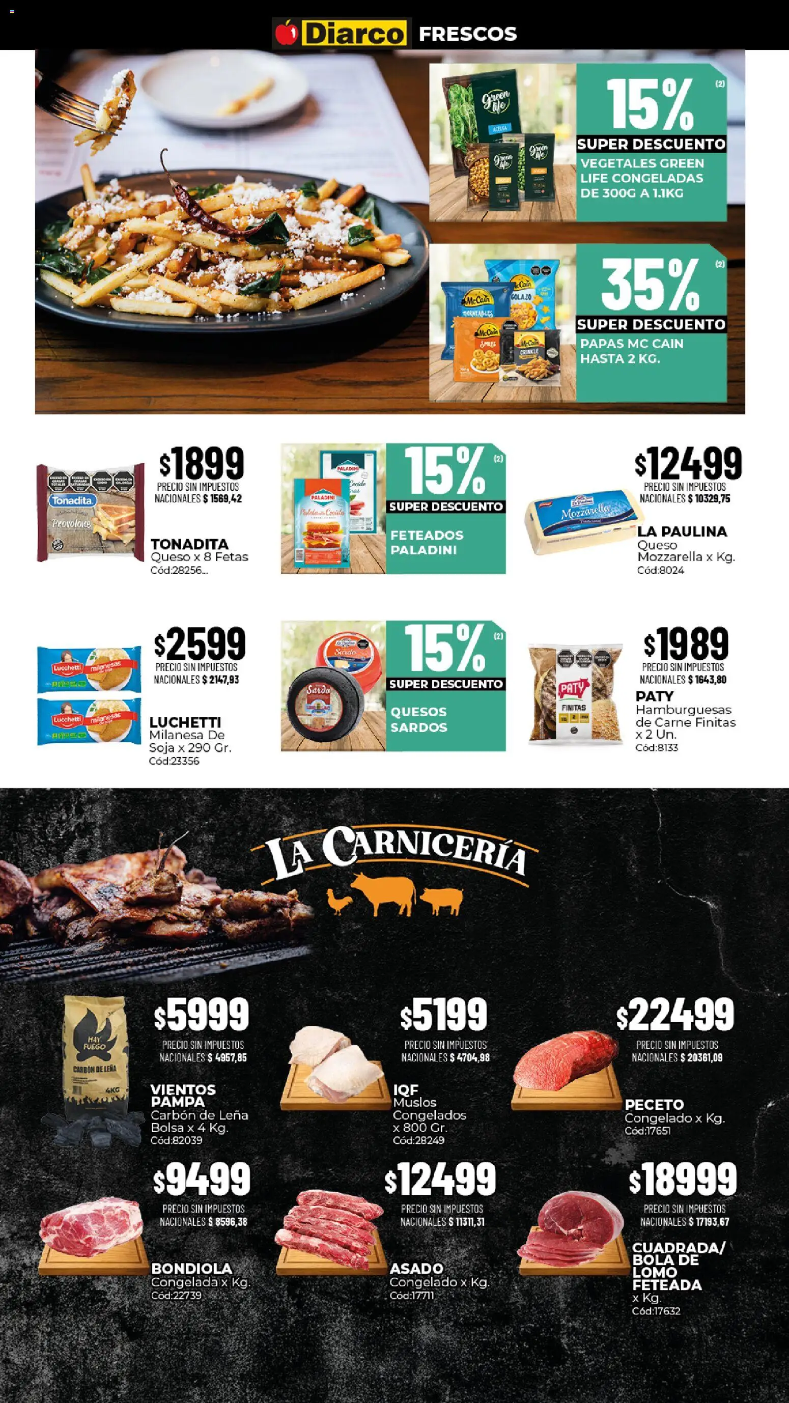 Diarco ofertas │ válido desde el 17/08/2026 | Página: 10 | Productos: Milanesas, Bolsa, Acelga, Queso