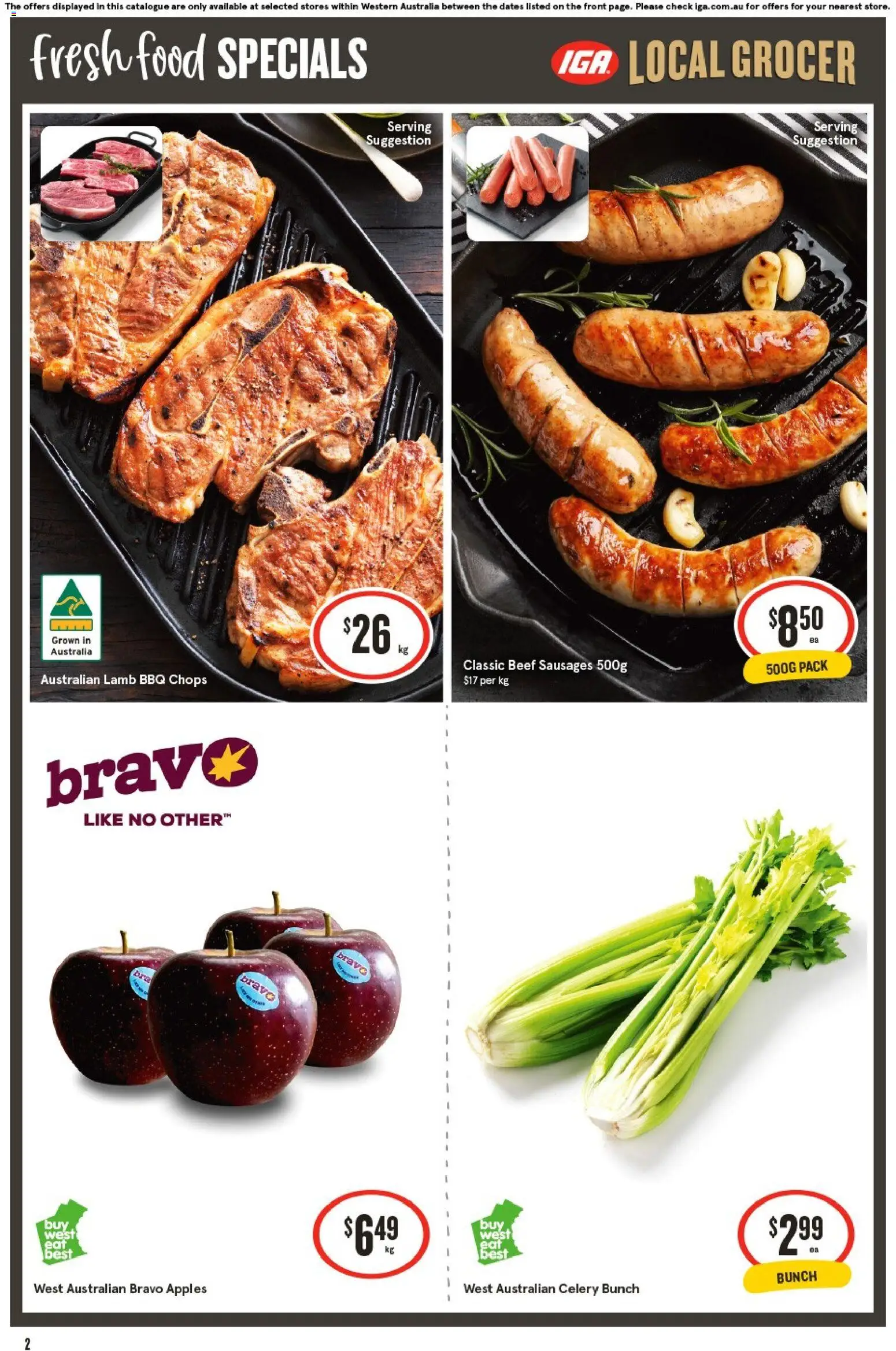 IGA catalogue - valid from 01/07/2026 | Page: 3 | Products: Apples, Lamb, Beef