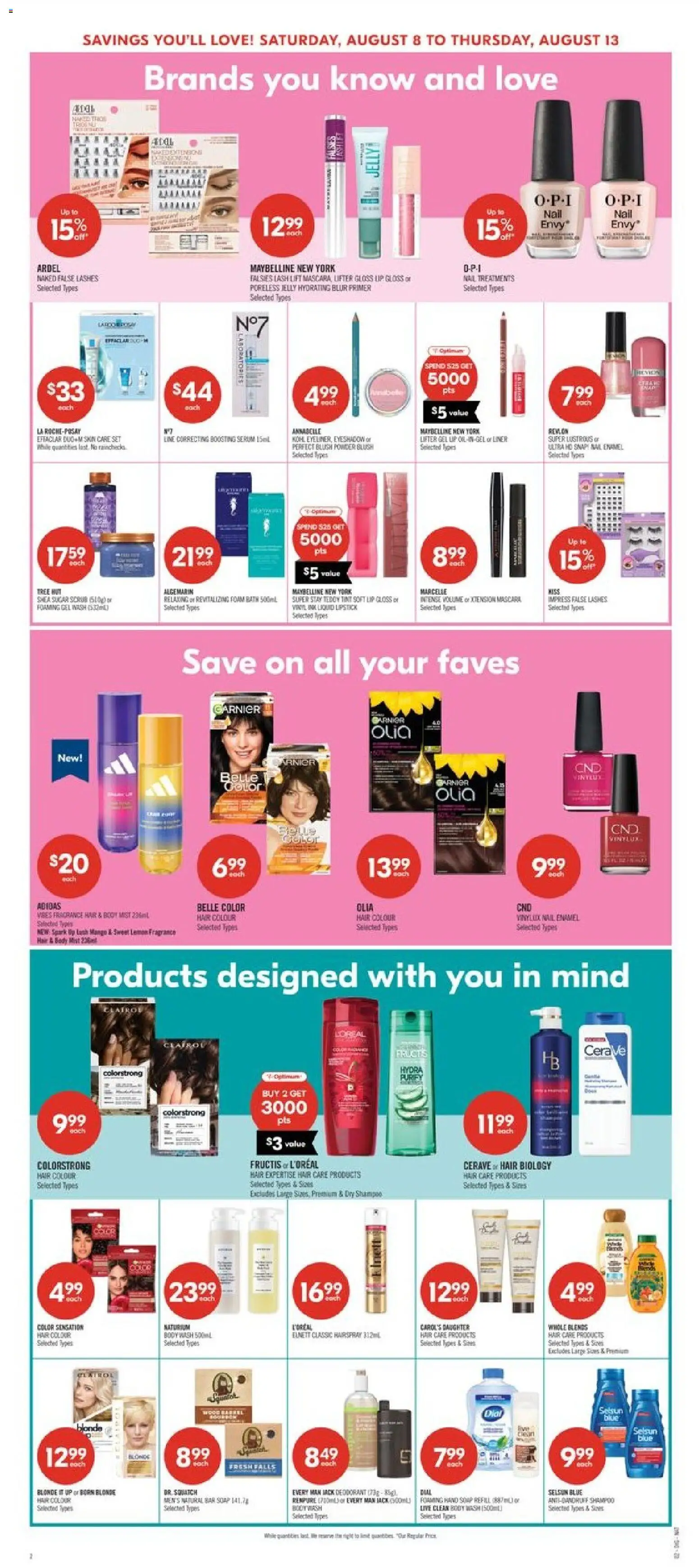 Shoppers flyer valid from Aug 7, 2026 | Page: 16 | Products: Fragrance, Shampoo, Soap, Bath