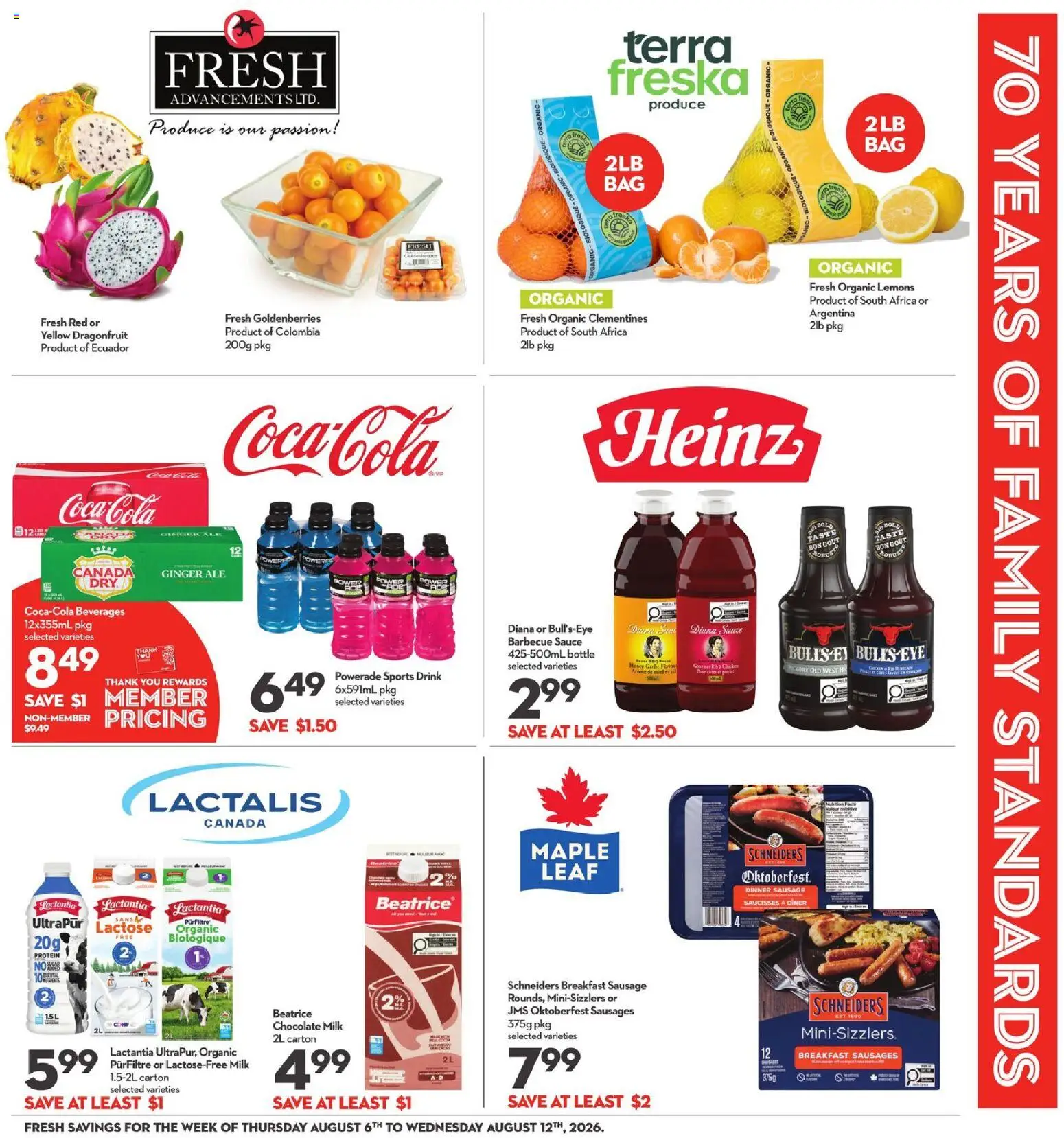 Longo's flyer valid from Aug 6, 2026 | Page: 9 | Products: Milk, Chocolate
