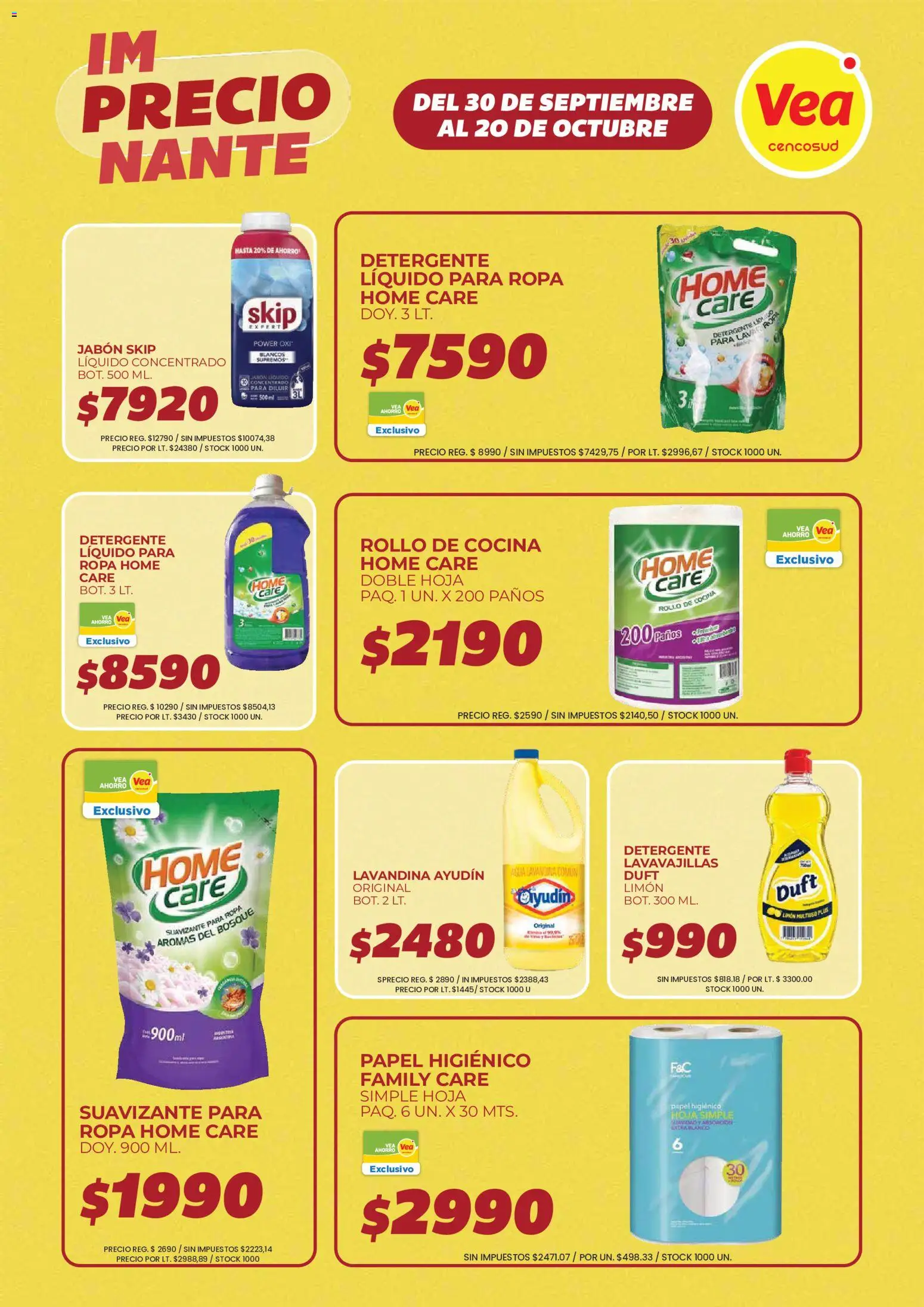 Vea - Volante imPRECIOnante Cuyo │ válido desde el 30/09/2026 | Página: 14 | Productos: Detergente líquido, Jabón, Agua, Limón