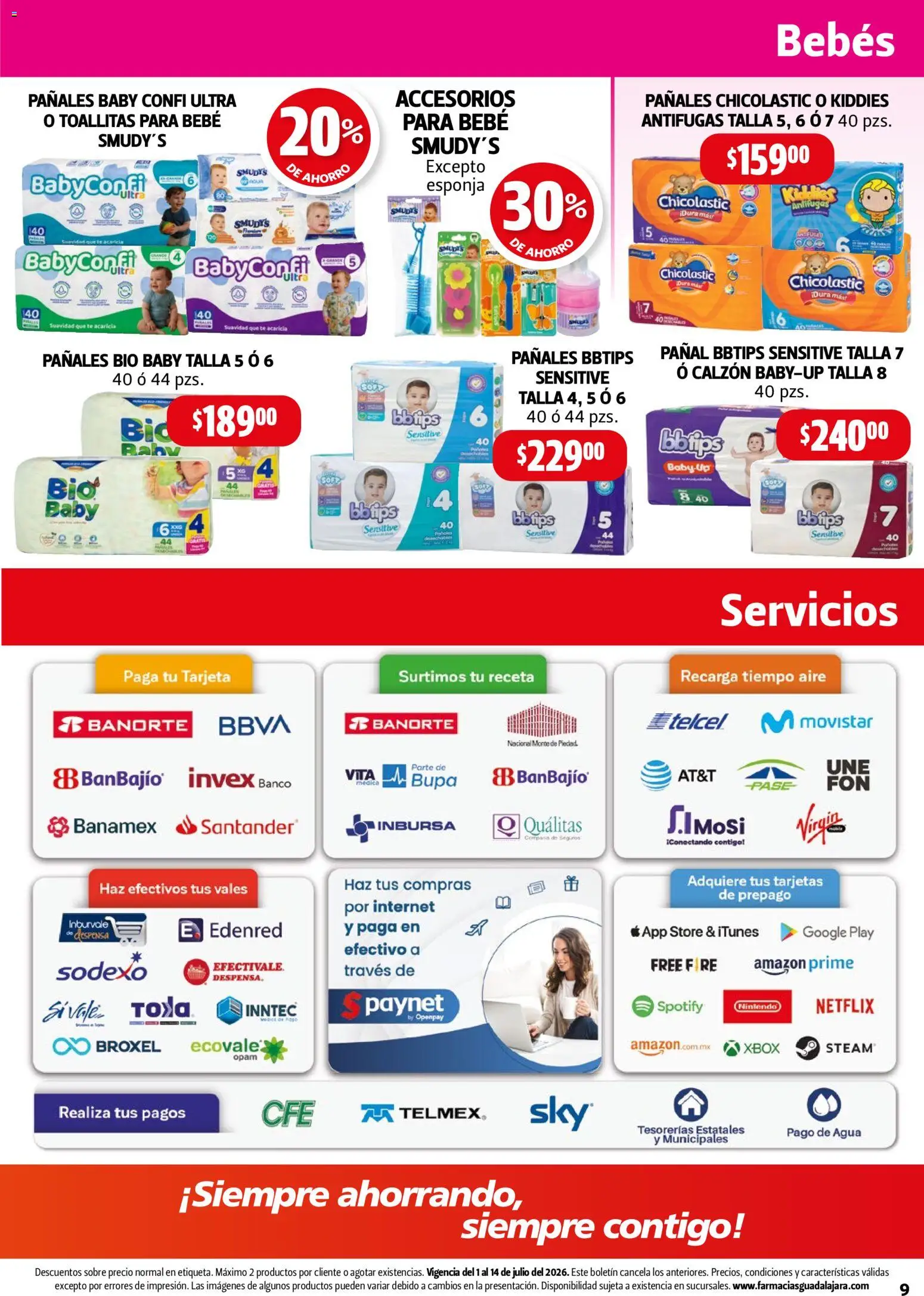 Nuevas ofertas de Farmacia Guadalajara válidas en toda la República Mexicana desde el 01/07/2026. ¡Encuentra las mejores ofertas en Farmacia Guadalajara catálogo! | Página: 9