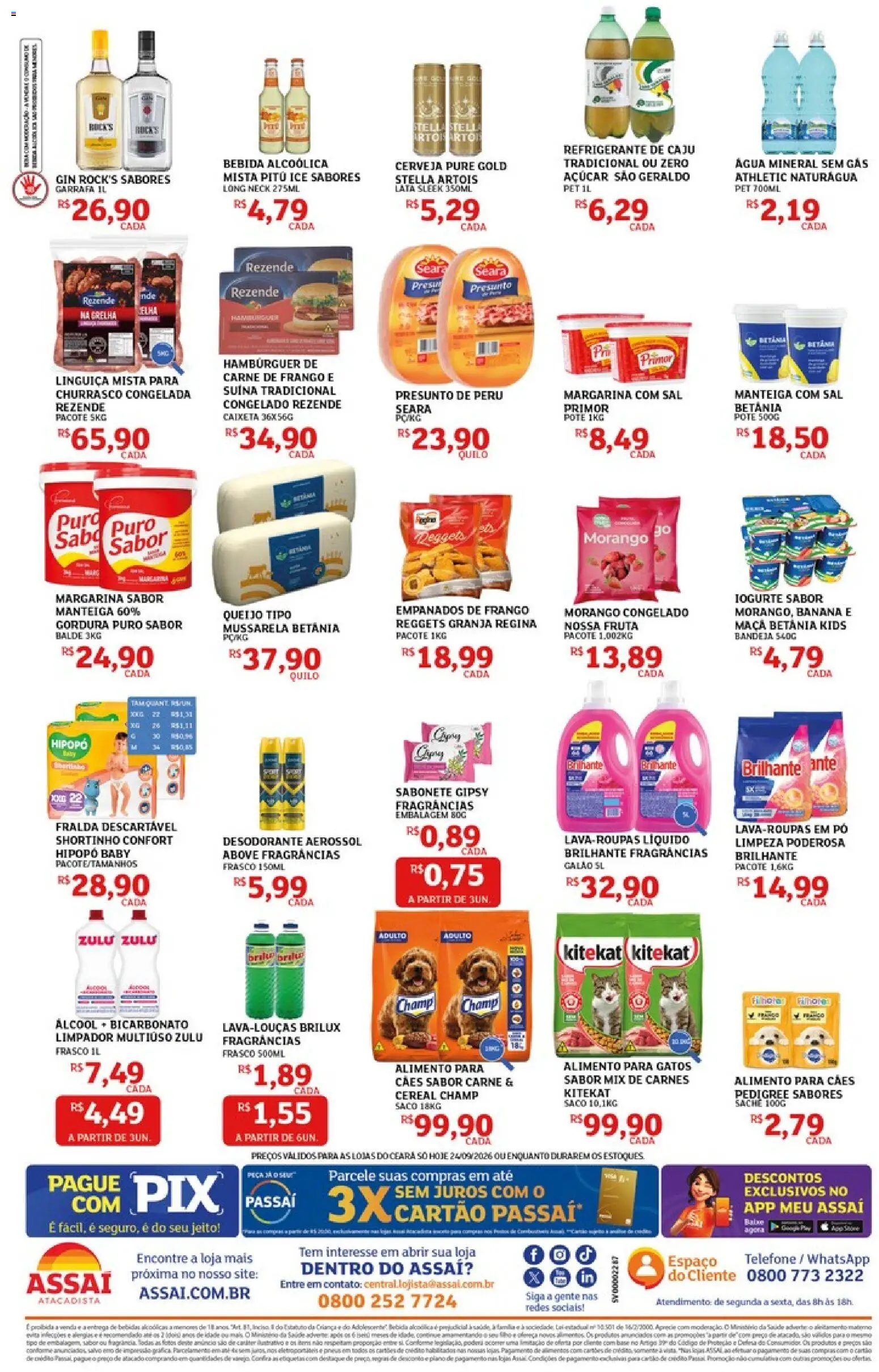 Assaí Atacadista Folheto - válido de 24/09/2026 | Página: 2 | Produtos: Água, Água mineral, Açúcar, Balde