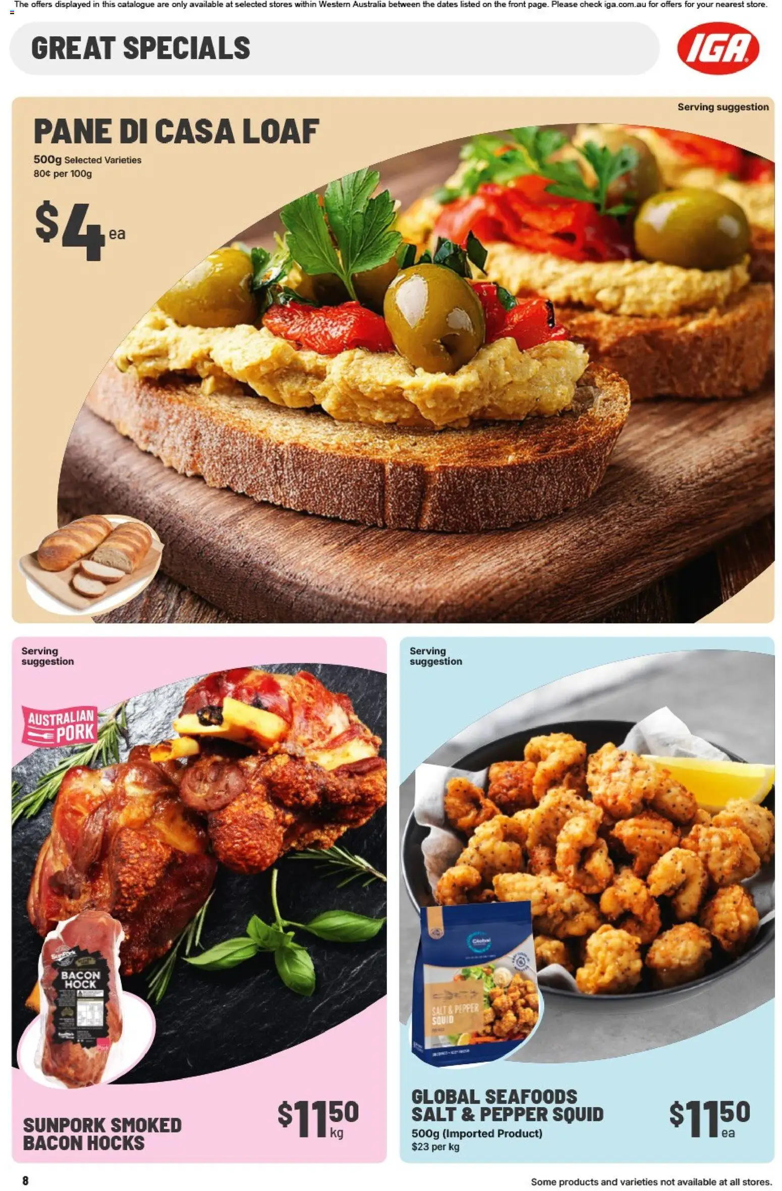 IGA catalogue - valid from 17.06.2026 | Page: 8 | Products: Bacon, Pork, Salt, Pepper