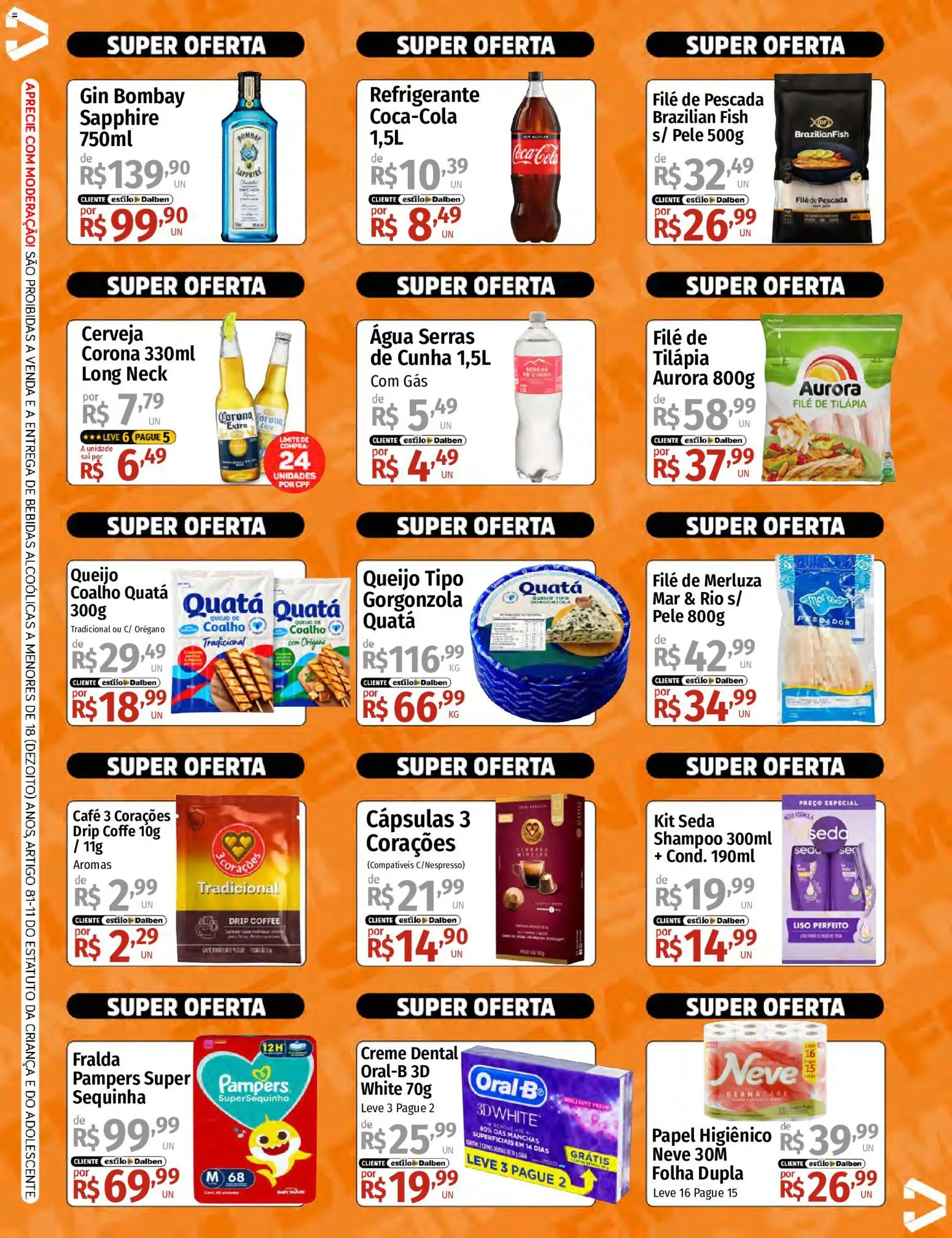 Supermercado Dalben Folheto - válido de 25/09/2026 | Página: 2 | Produtos: Pampers, Café, Água, Creme