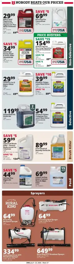 Preview of Rural King weekly ads valid from 07/09/2026 | Page: 2 | Products: Brush, Crossbow, Backpack