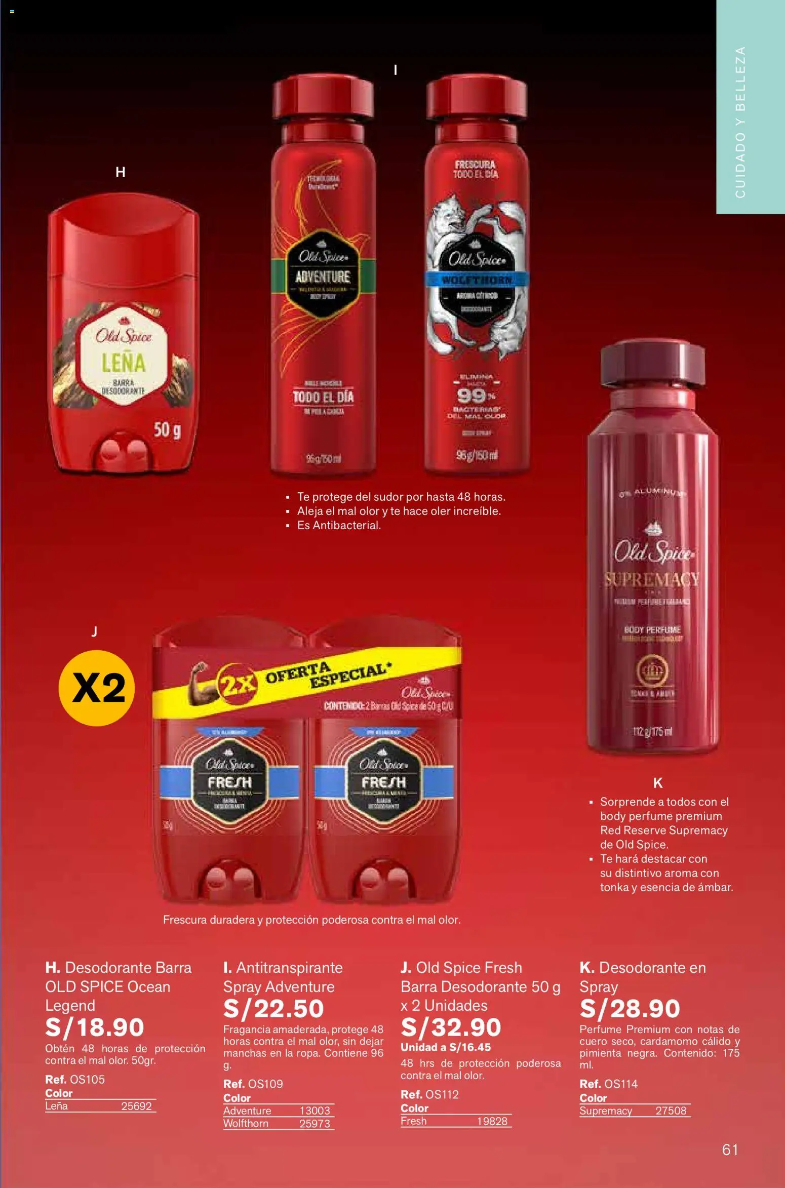 Catálogo Leonisa válido desde 06.03.2026 | Página: 61 | Productos: Desodorante, Antitranspirante, Té, Perfume