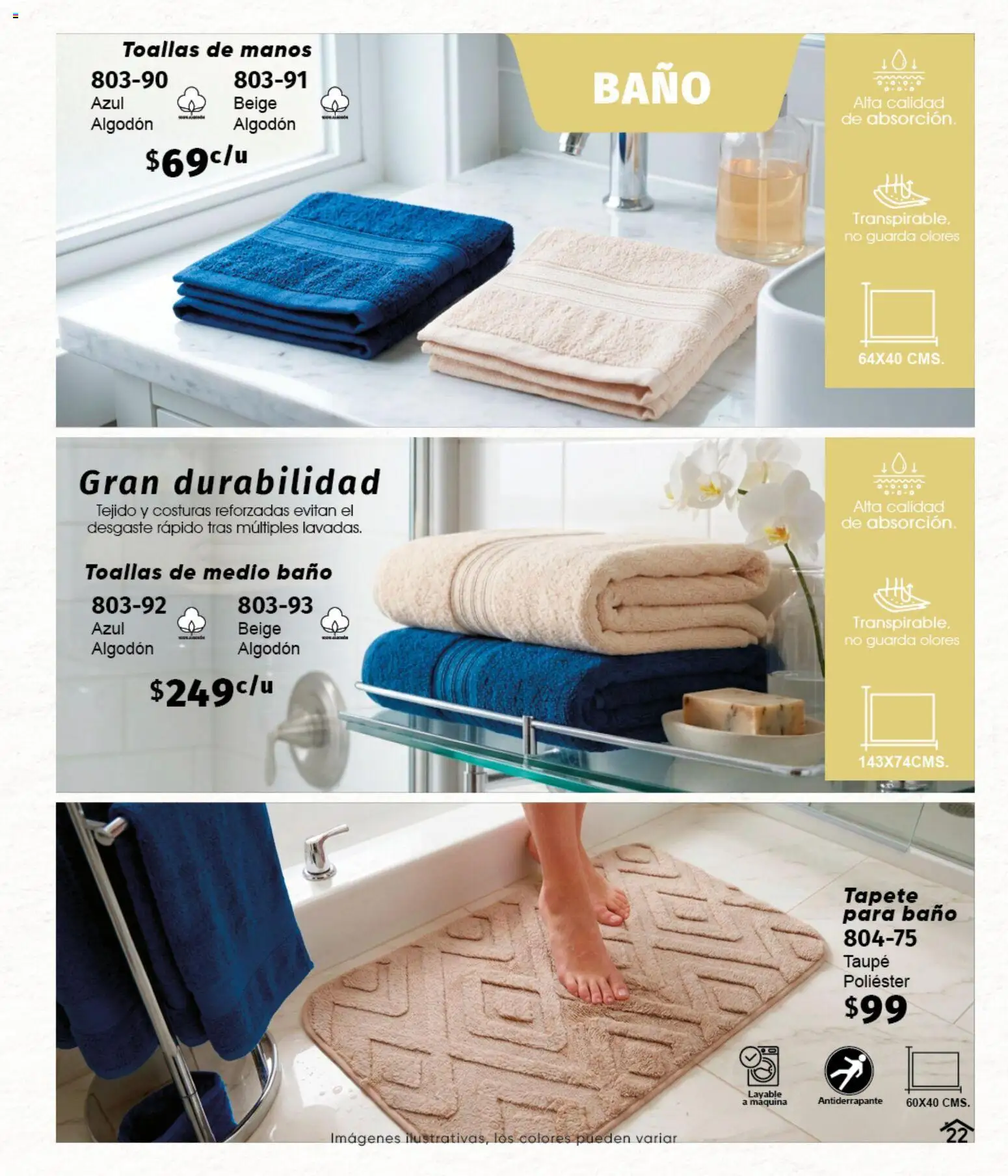 Nuevas ofertas de Cklass válidas en toda la República Mexicana desde el 11/09/2026. ¡Encuentra las mejores ofertas en Cklass catálogo Home Invierno! | Página: 23 | Productos: Algodón, Toallas, Baño, Tapete