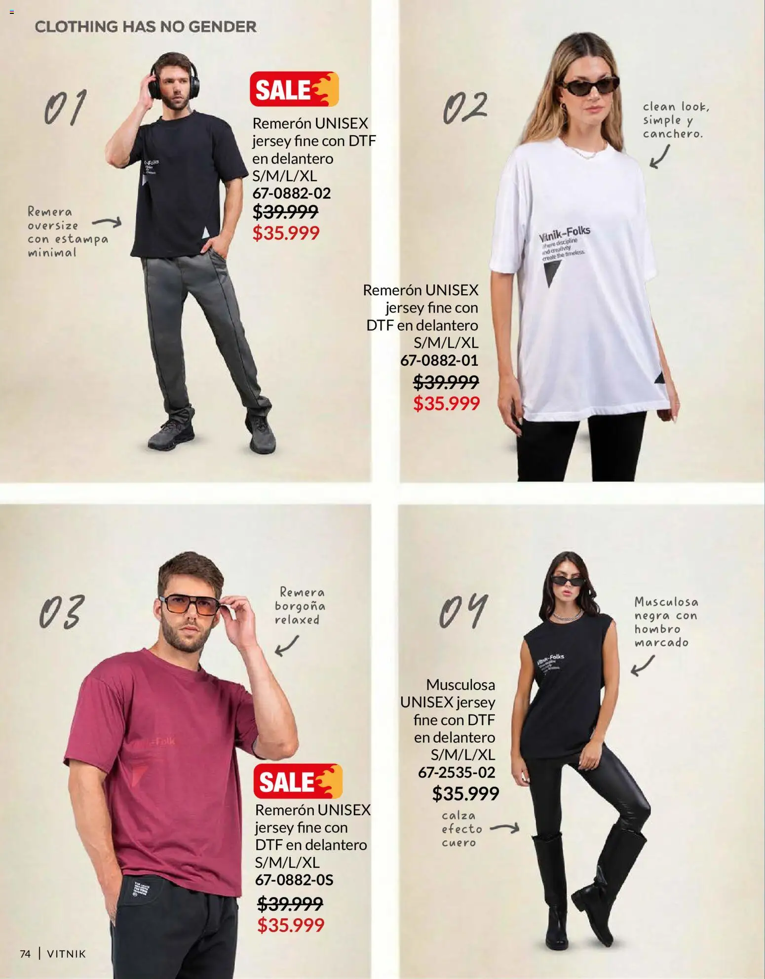 Vitnik catálogo │ válido desde el 01/07/2026 | Página: 74 | Productos: Remera, Musculosa