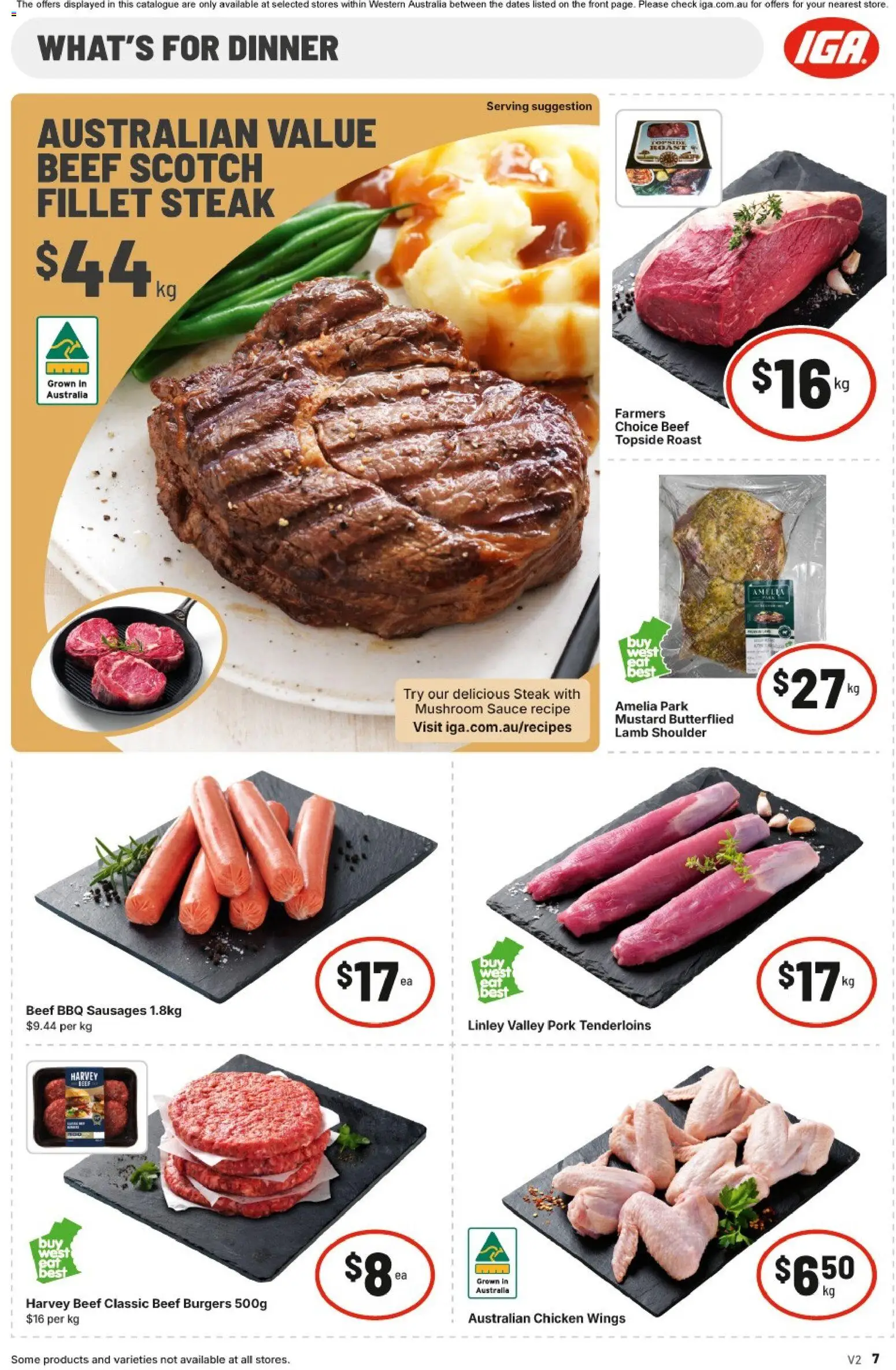 IGA catalogue - valid from 10.06.2026 | Page: 8 | Products: Chicken, Mustard, Steak, Scotch
