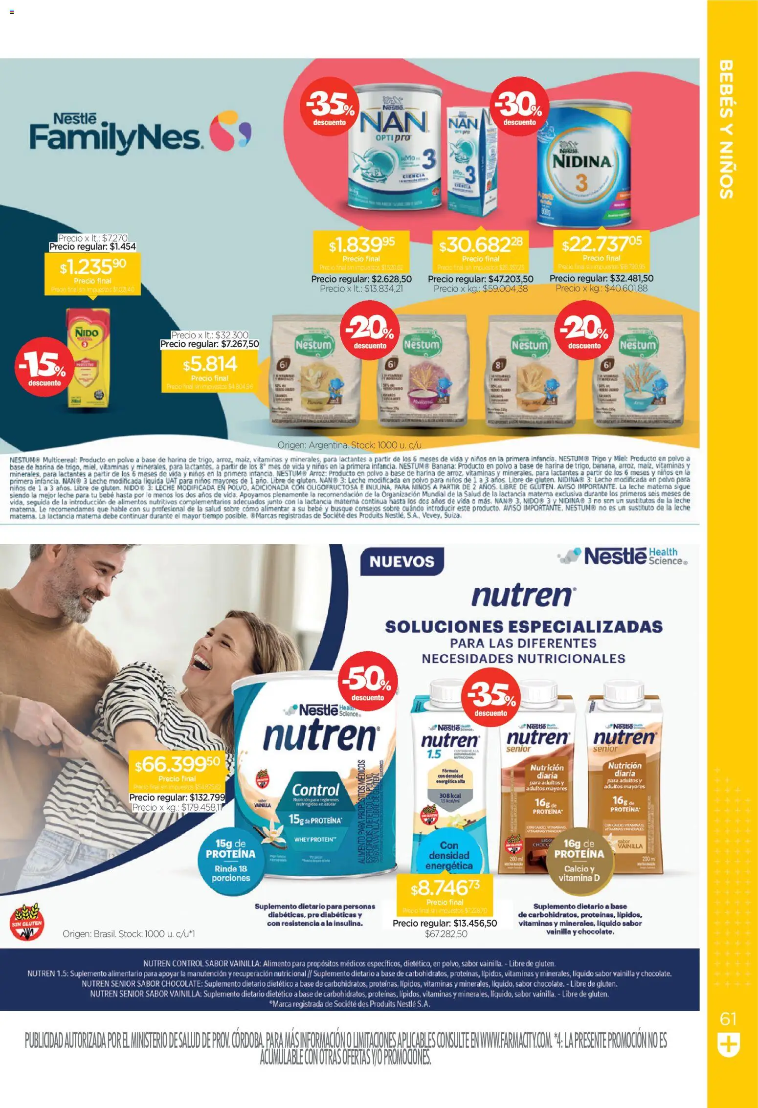 Farmacity catálogo │ válido desde el 01/09/2026 | Página: 61 | Productos: Banana, Harina, Proteína, Arroz