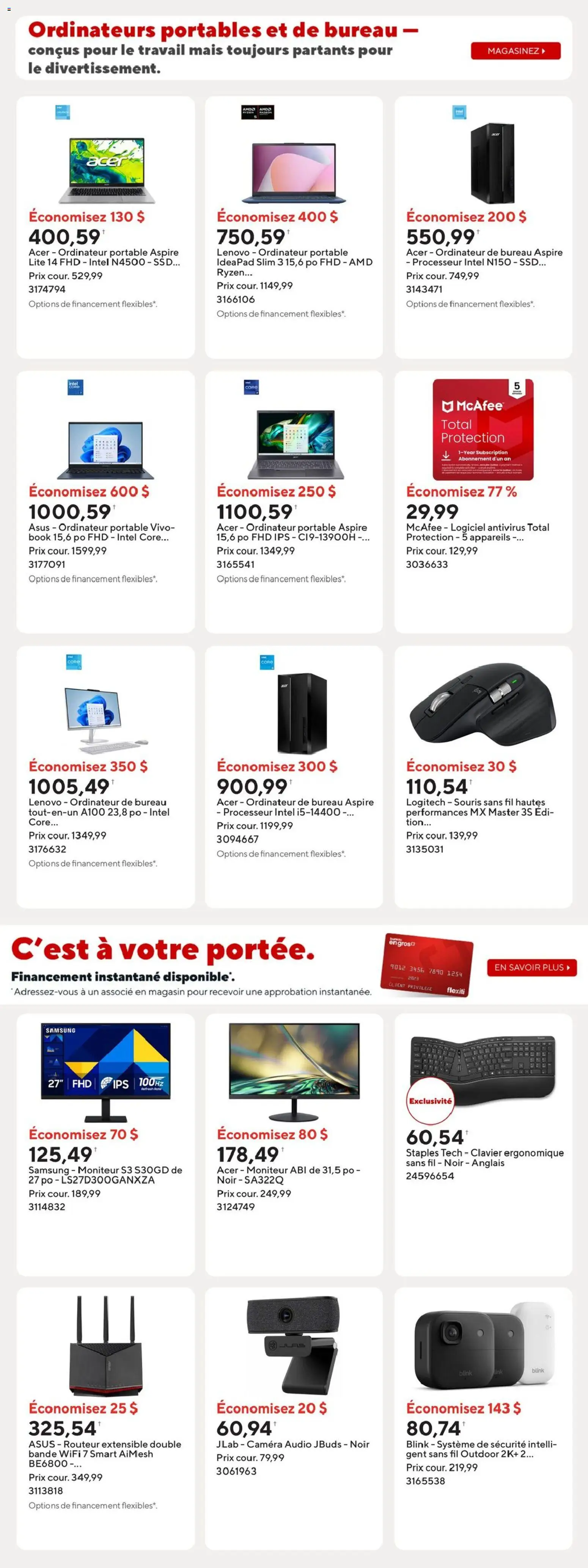 Staples flyer valid from Sep 25, 2026 | Page: 5 | Products: Audio, Camera