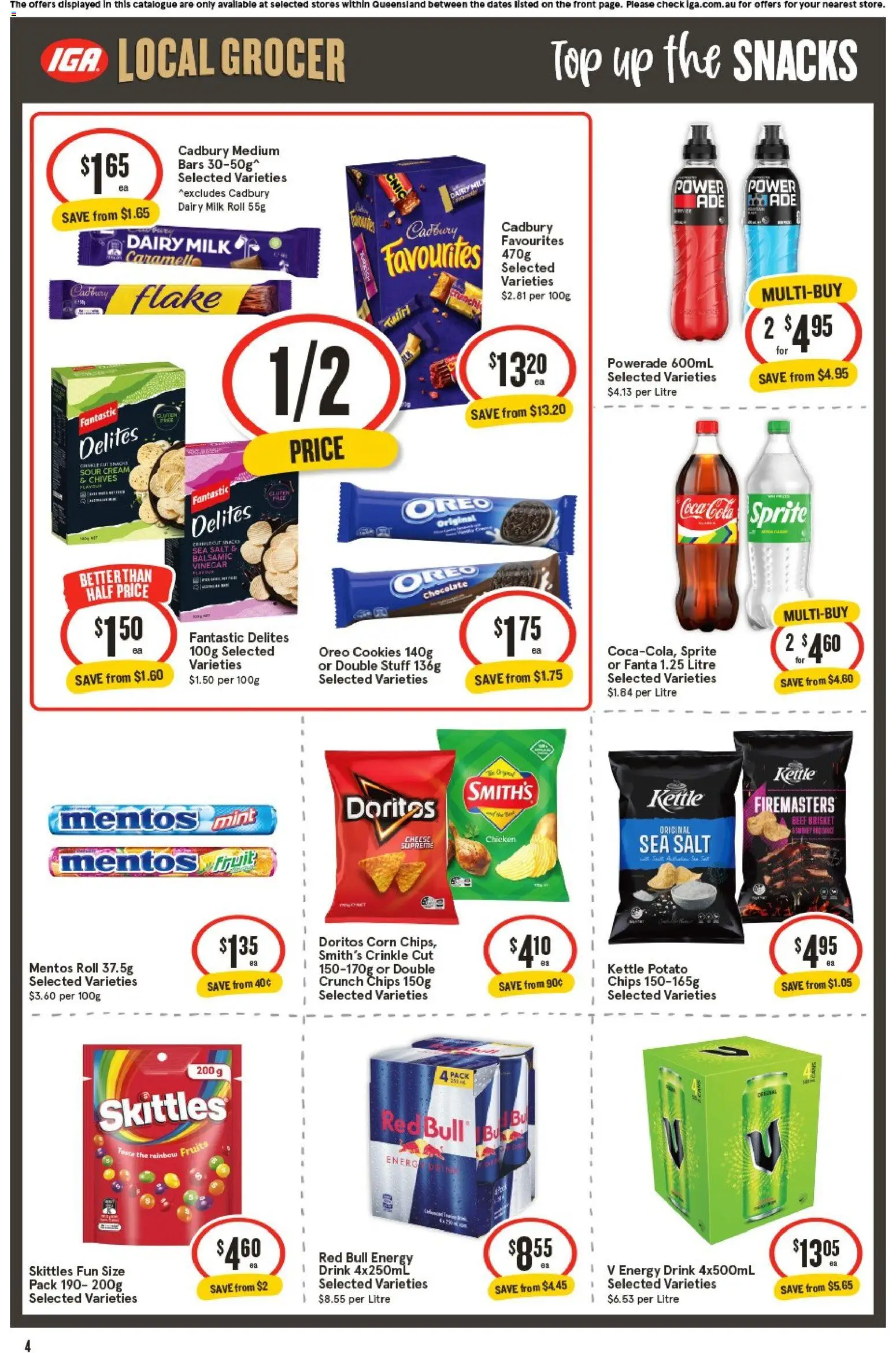 IGA catalogue - valid from 01/07/2026 | Page: 5 | Products: Milk, Energy drink, Vinegar, Kettle