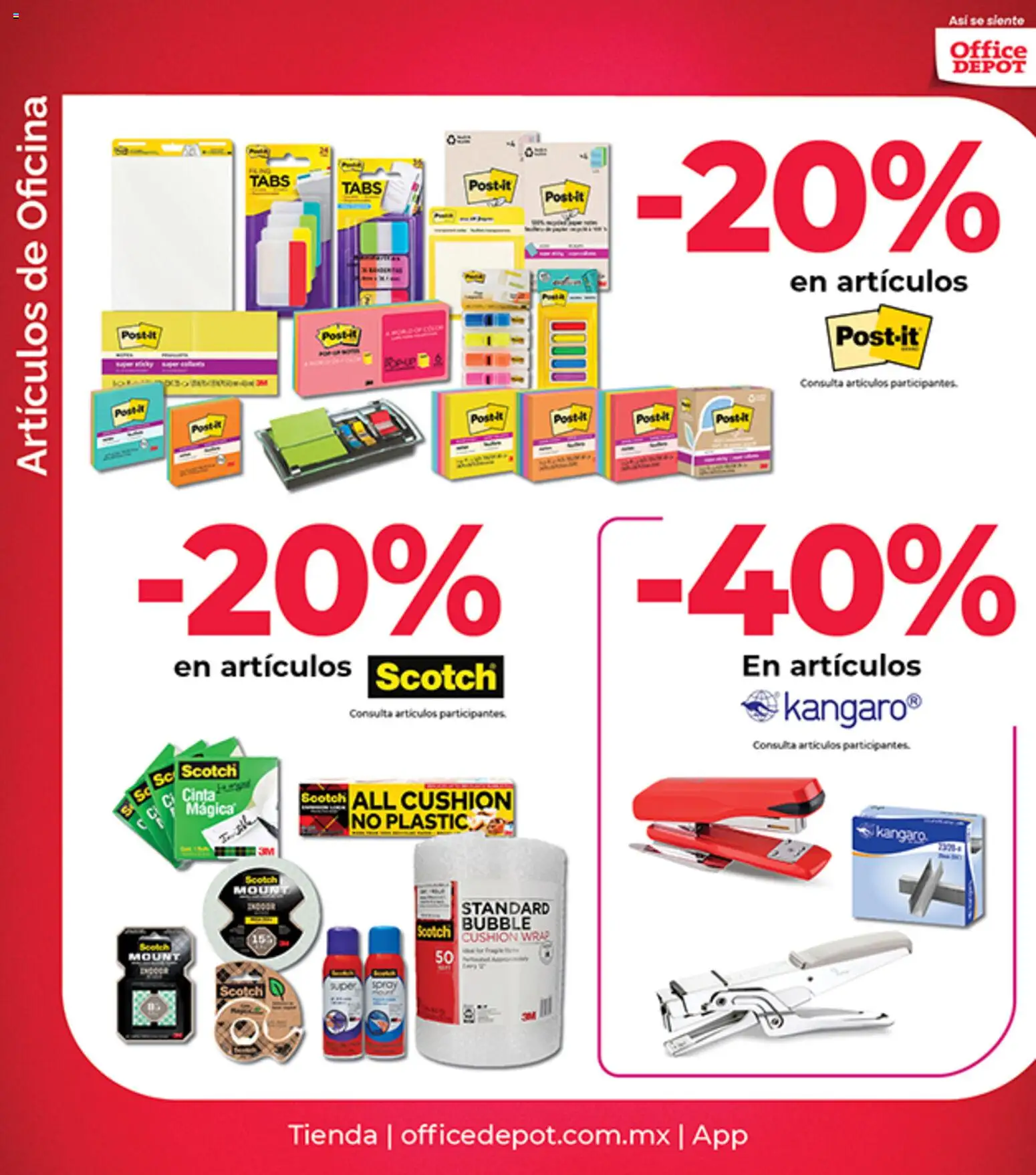 Nuevas ofertas de Office Depot válidas en toda la República Mexicana desde el 01.05.2026. ¡Encuentra las mejores ofertas en Office Depot catálogo! | Página: 5 | Productos: Cinta