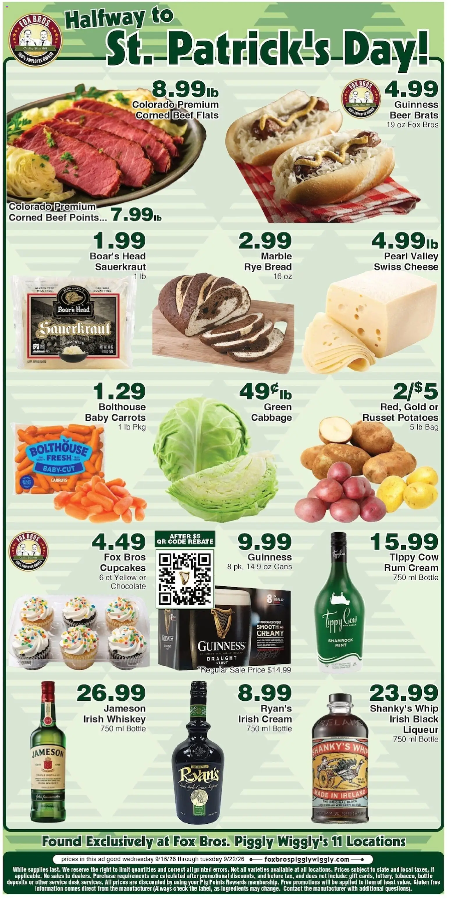 Piggly Wiggly Weekly Ad - valid from 09/16/2026 | Page: 5 | Products: Irish whiskey, Potatoes, Sauerkraut, Sugar
