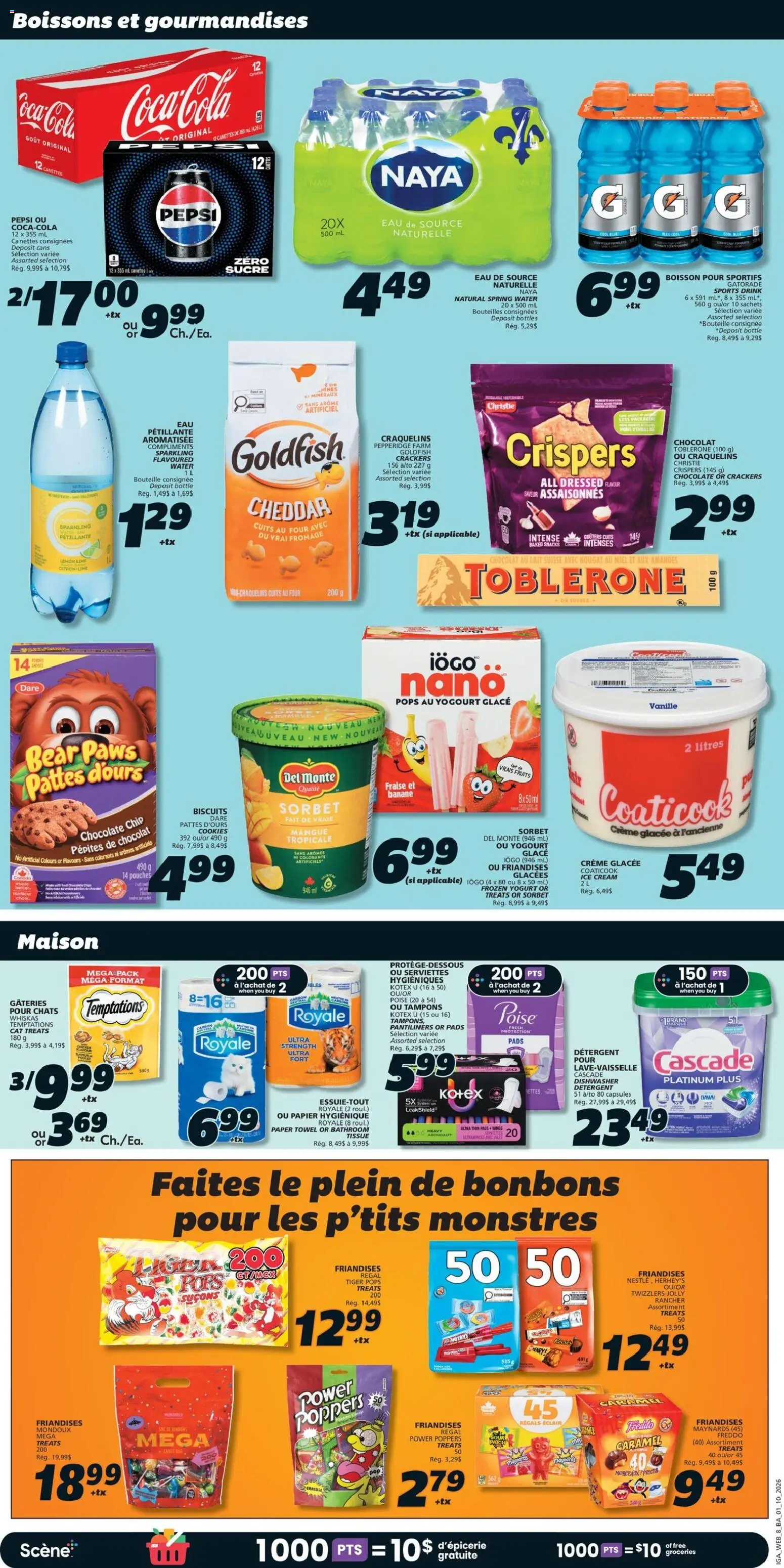 IGA flyer valid from Oct 1, 2026 | Page: 13 | Products: Cream, Pepsi, Biscuits, Yogurt