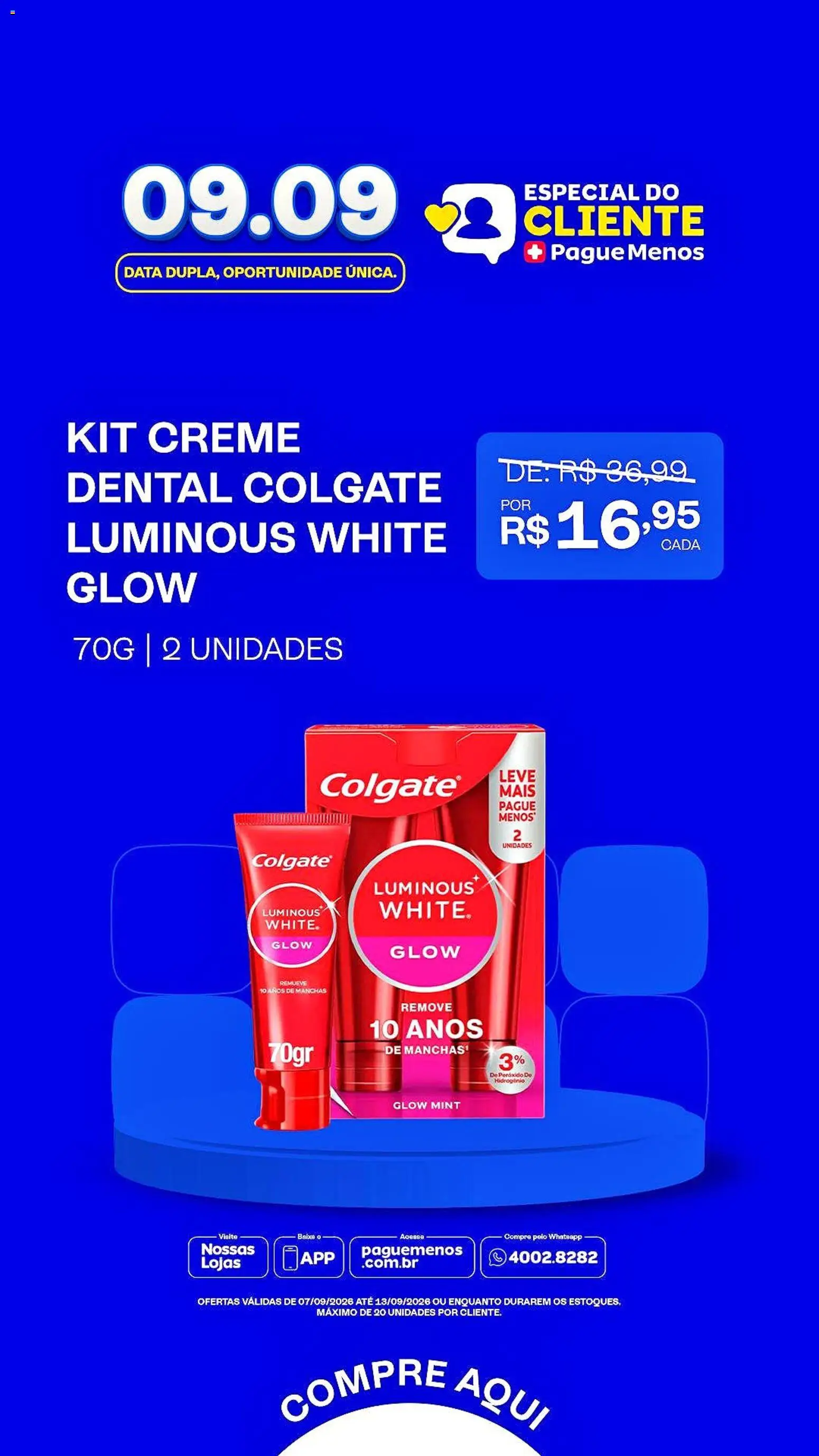 Pague Menos Folheto - válido de 07/09/2026 | Página: 2 | Produtos: Creme, Creme dental