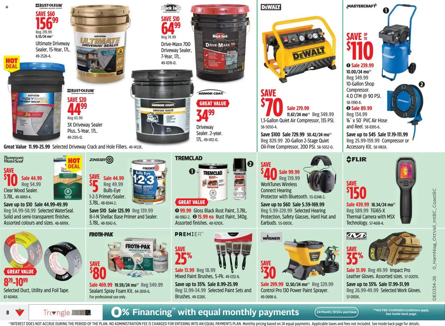 Canadian Tire flyer valid from Aug 20, 2026 | Page: 8 | Products: Camera, Compressor, Foam, Foil