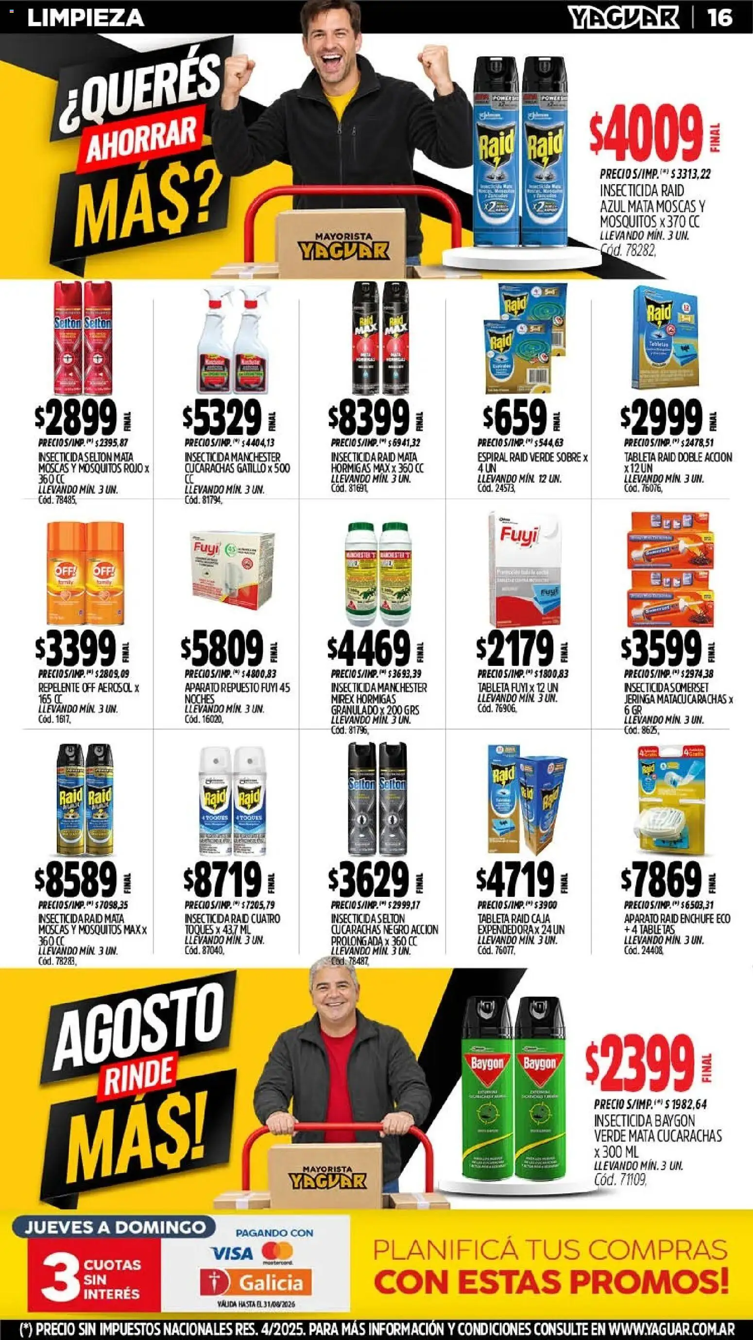 Yaguar - Oferta Semanal Misiones │ válido desde el 17/07/2026 | Página: 17 | Productos: Tableta, Repelente, Sobre, Caja