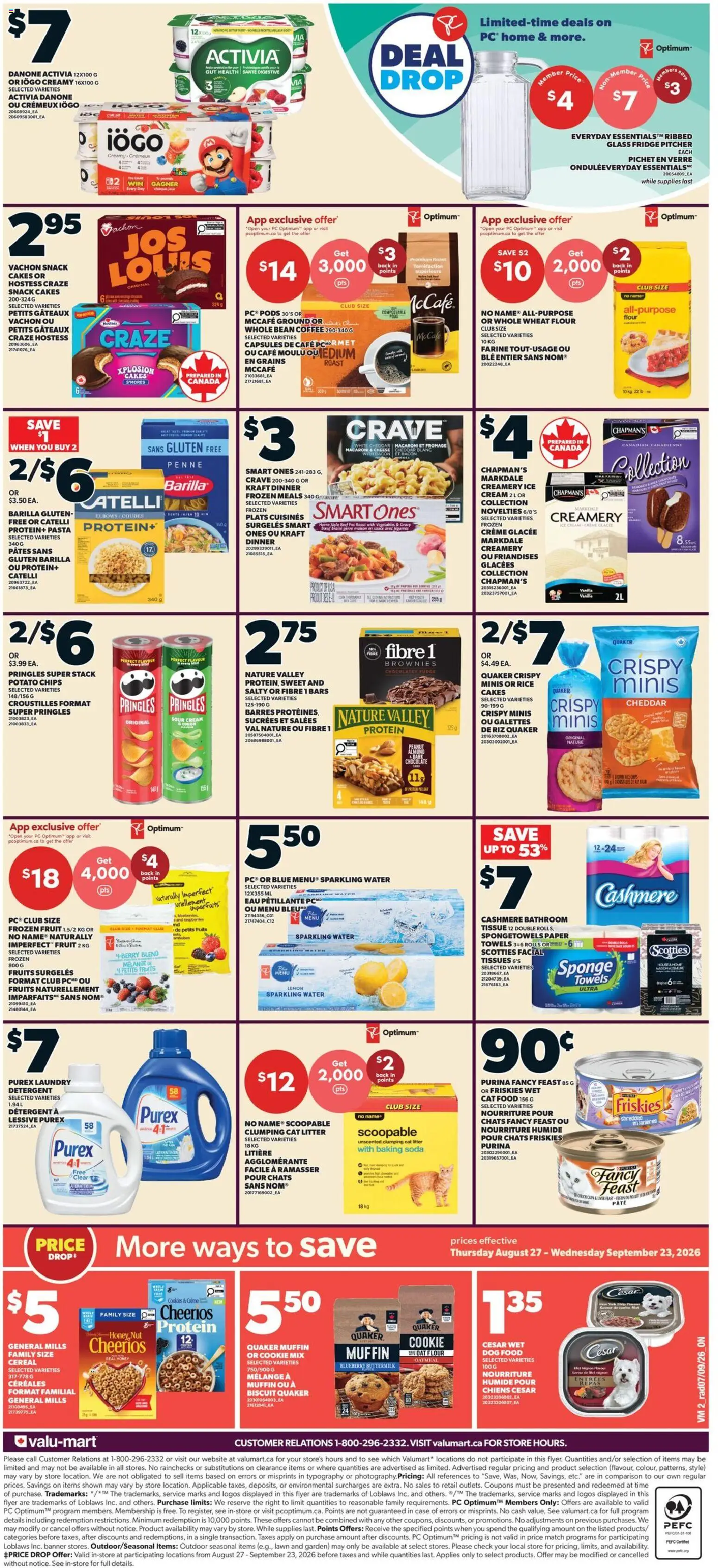 Valu Mart flyer valid from Sep 10, 2026 | Page: 2 | Products: Rice, Cream, Cookies, Tissues