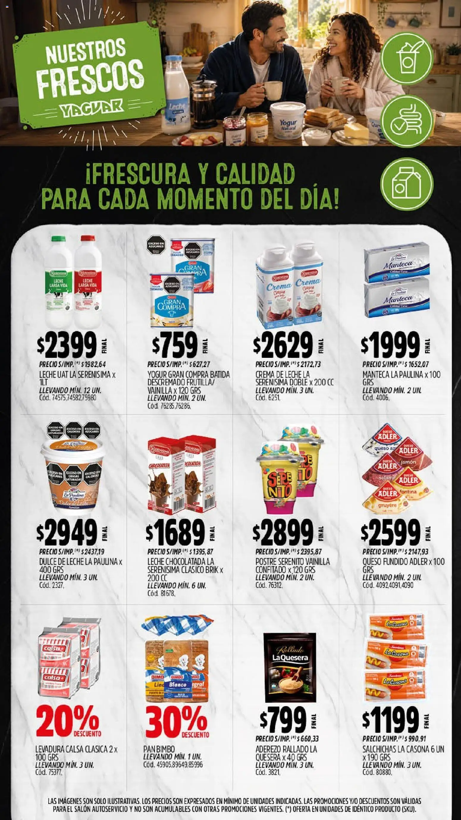 Yaguar - Oferta Semanal Neuquen │ válido desde el 14/09/2026 | Página: 10 | Productos: Levadura, Aderezo, Dulce, Jamón