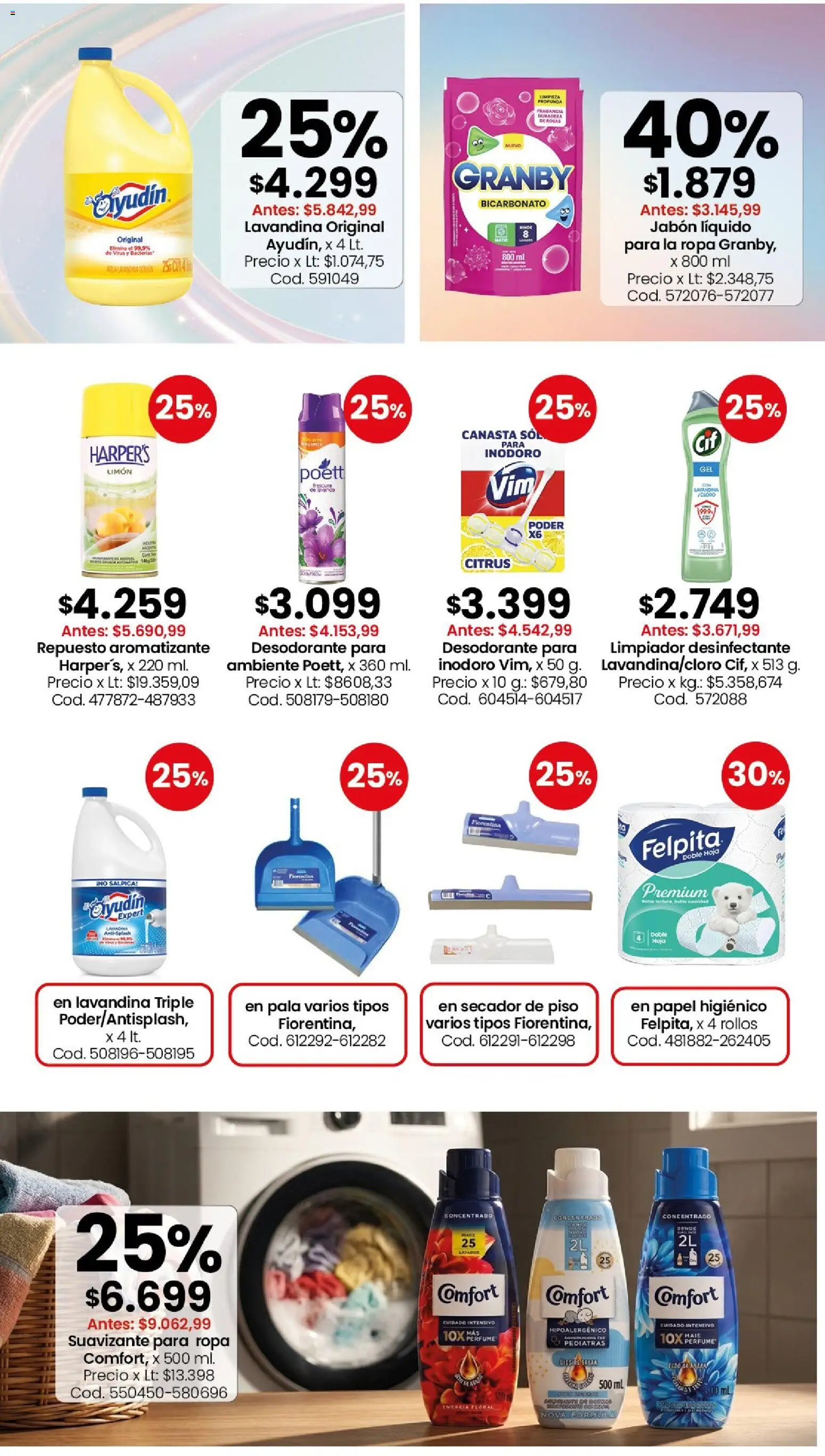 Coto - Perfumería y limpieza │ válido desde el 20/07/2026 | Página: 2 | Productos: Desinfectante, Papel higiénico, Lavandina, Limón