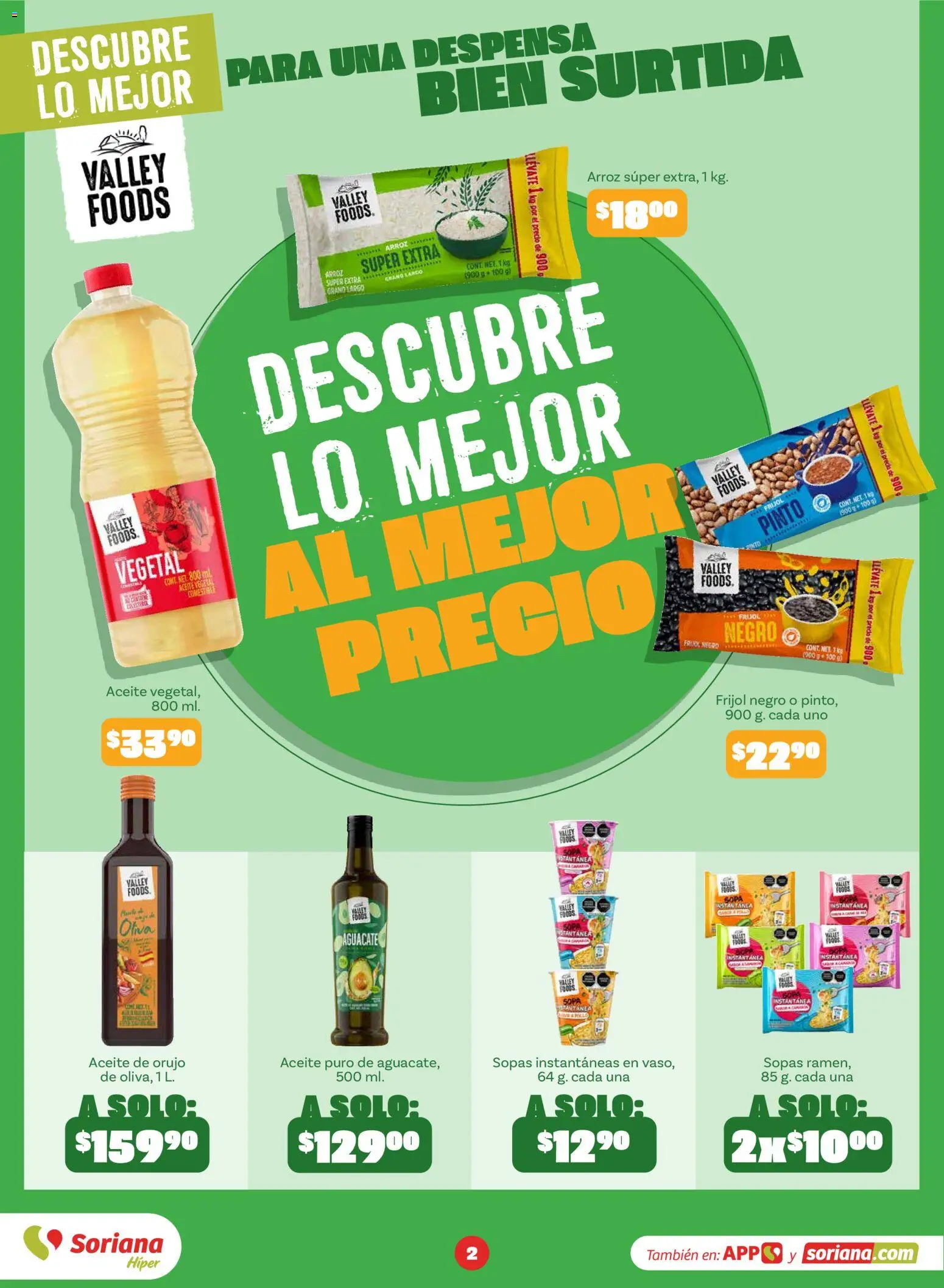 Nuevas ofertas de Soriana válidas en toda la República Mexicana desde el 31/08/2026. ¡Encuentra las mejores ofertas en Soriana Descubre lo mejor al mejor precio Híper Nacional! | Página: 3 | Productos: Sopa, Arroz, Sopas, Despensa